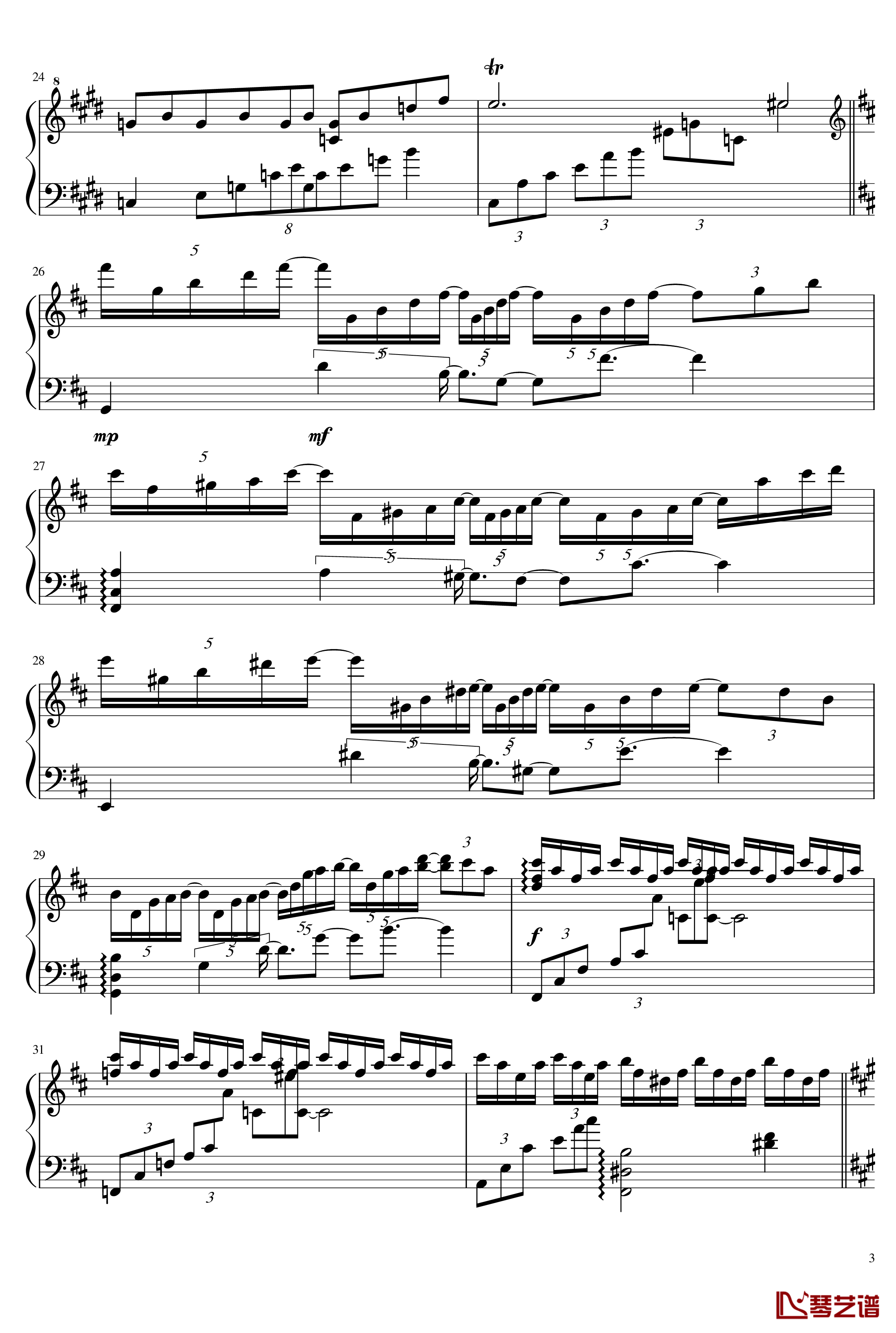 无限遐想钢琴谱-天籁传声3