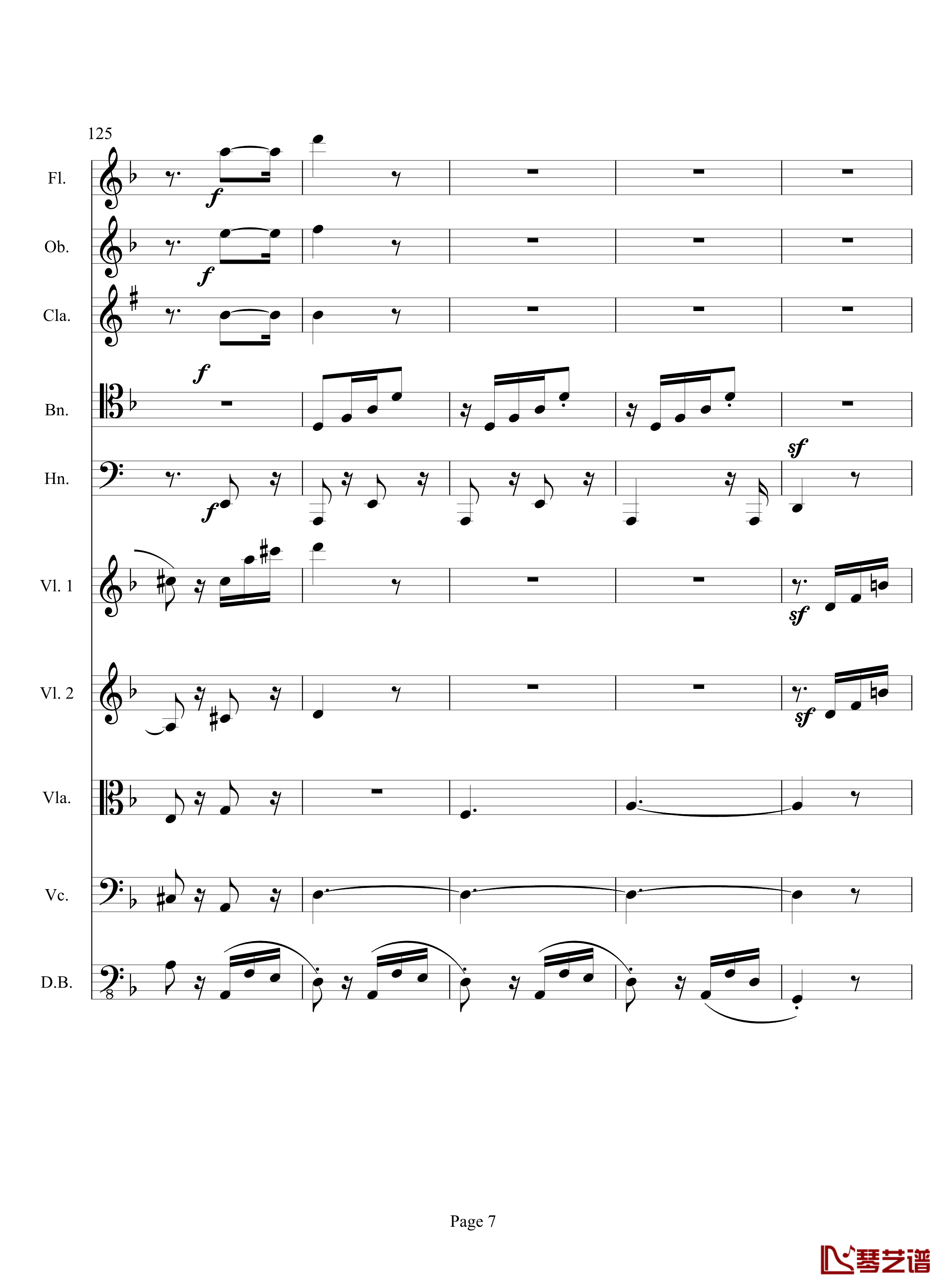 奏鸣曲之交响钢琴谱-第17首-Ⅲ-贝多芬-beethoven7