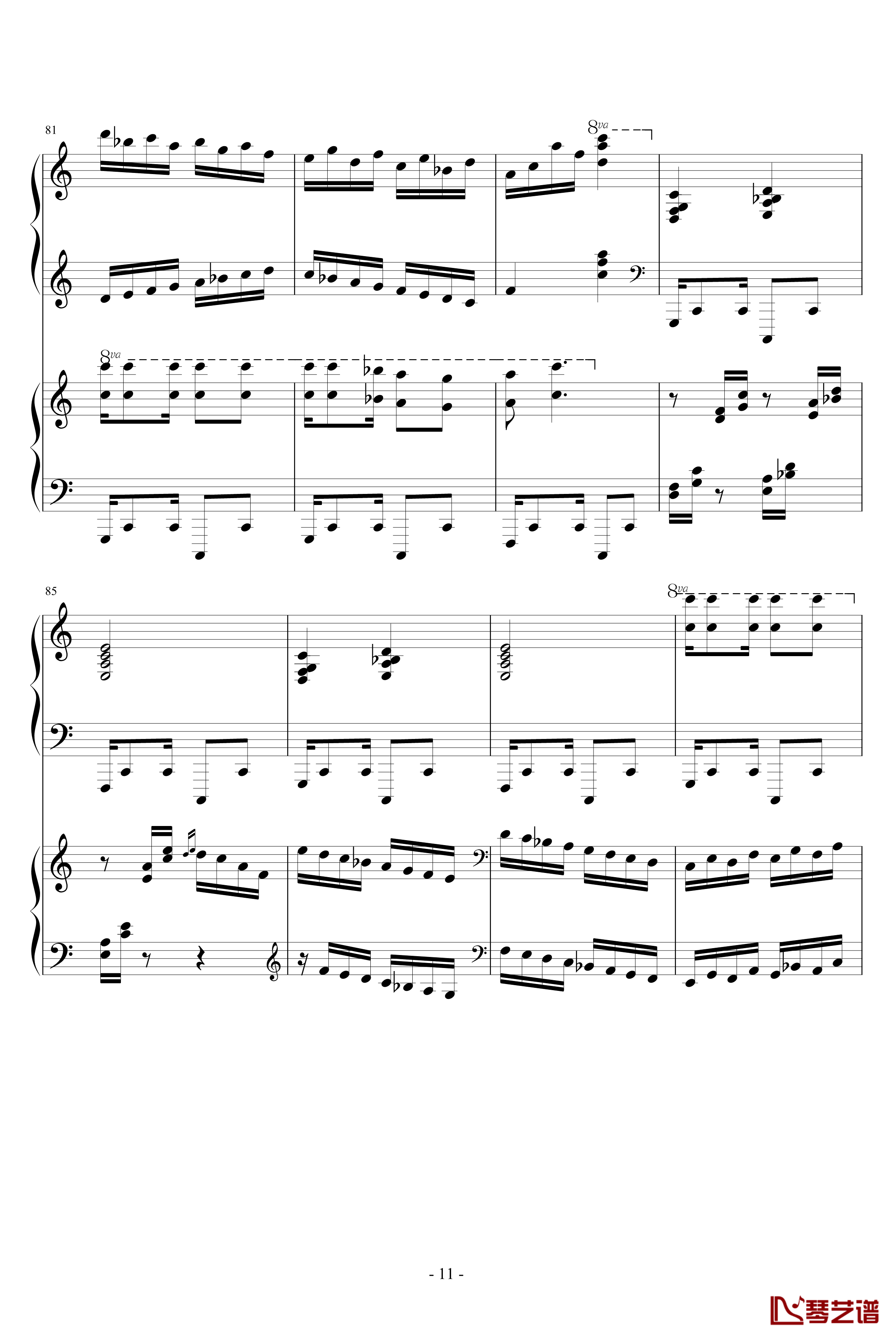 爵士双钢琴奏鸣曲第三乐章钢琴谱-米约11
