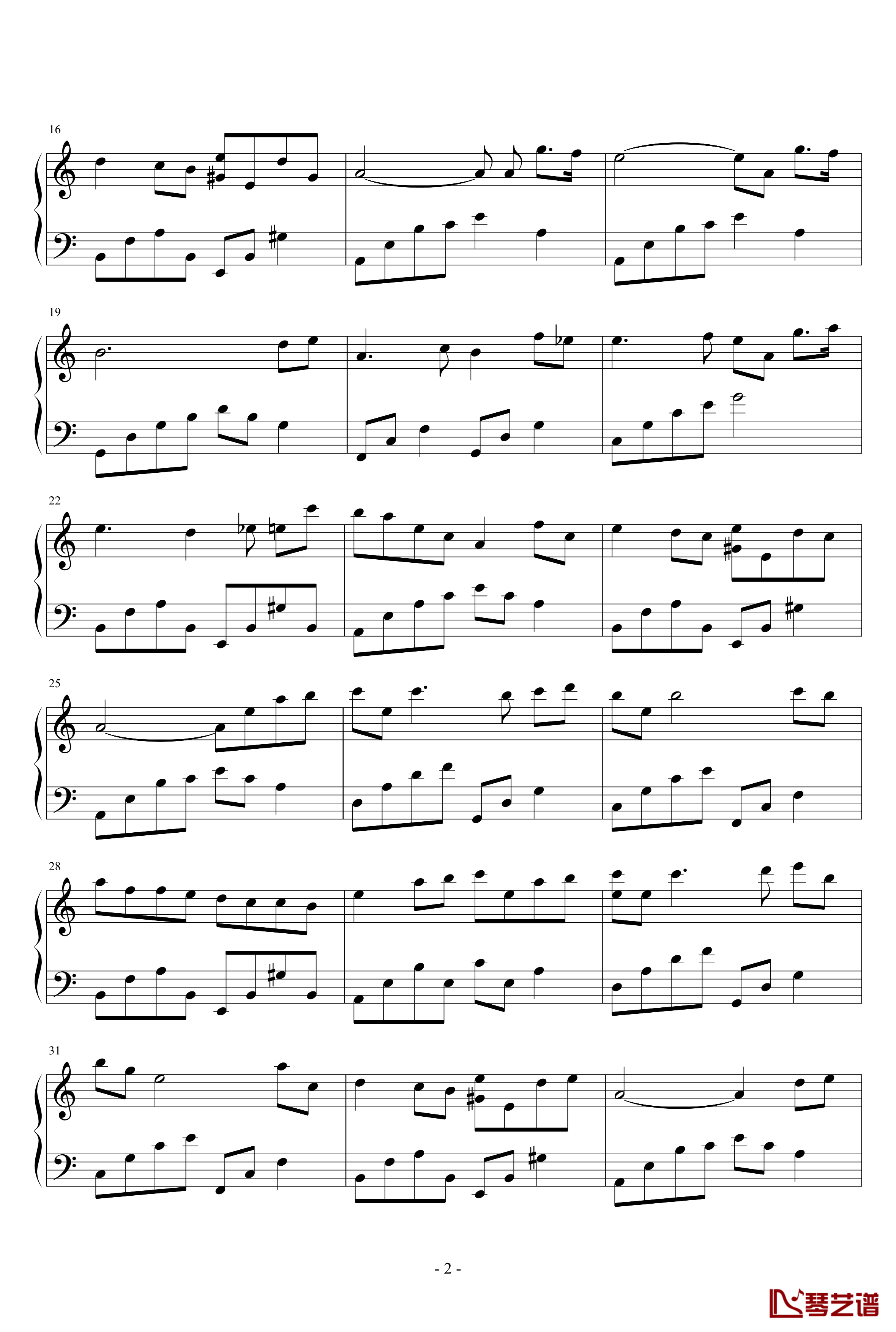 生日快乐钢琴谱-Chopinist2