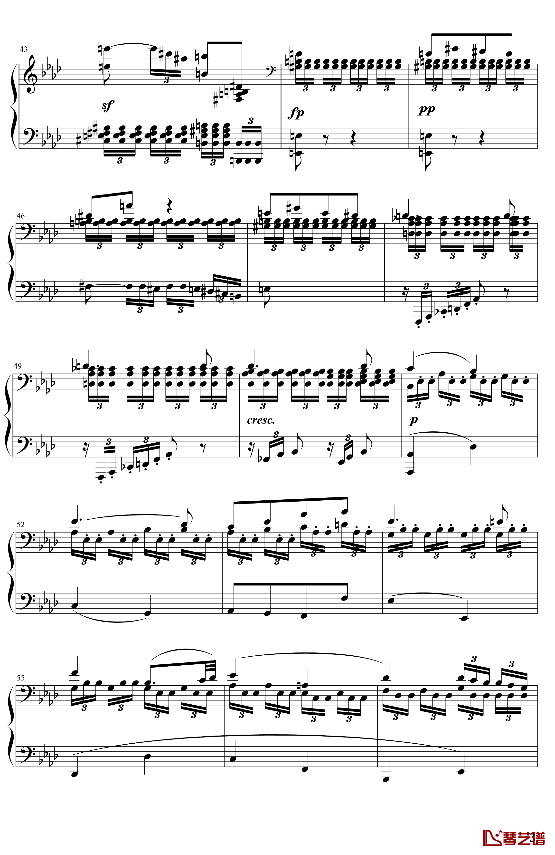 悲怆钢琴谱-奏鸣曲-贝多芬-beethoven3