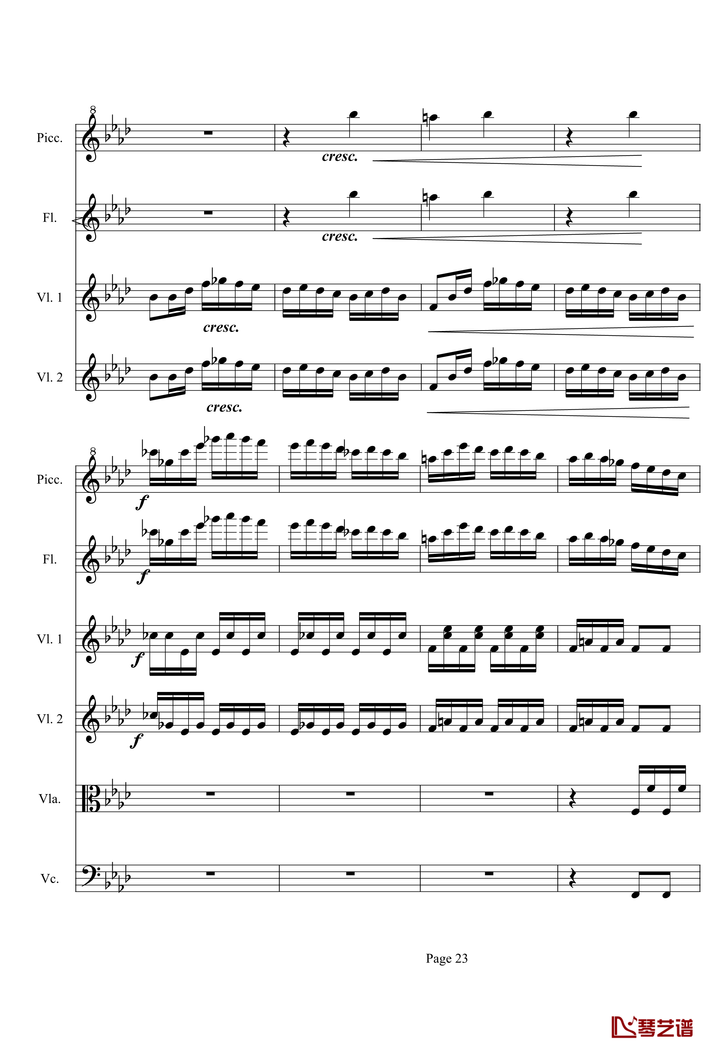 奏鸣曲之交响第23首Ⅲ钢琴谱--贝多芬-beethoven23