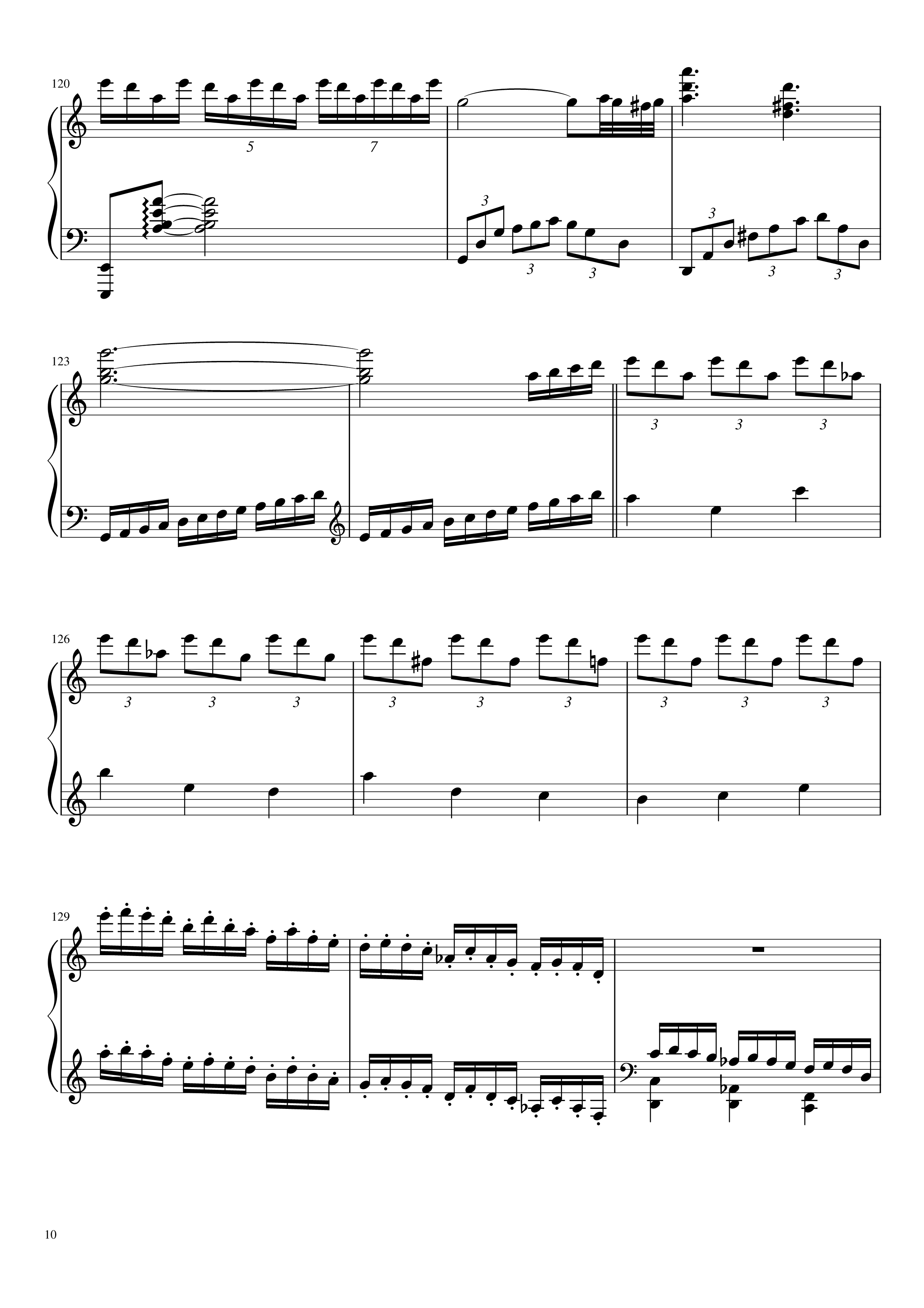 冥2钢琴谱--yewwc10