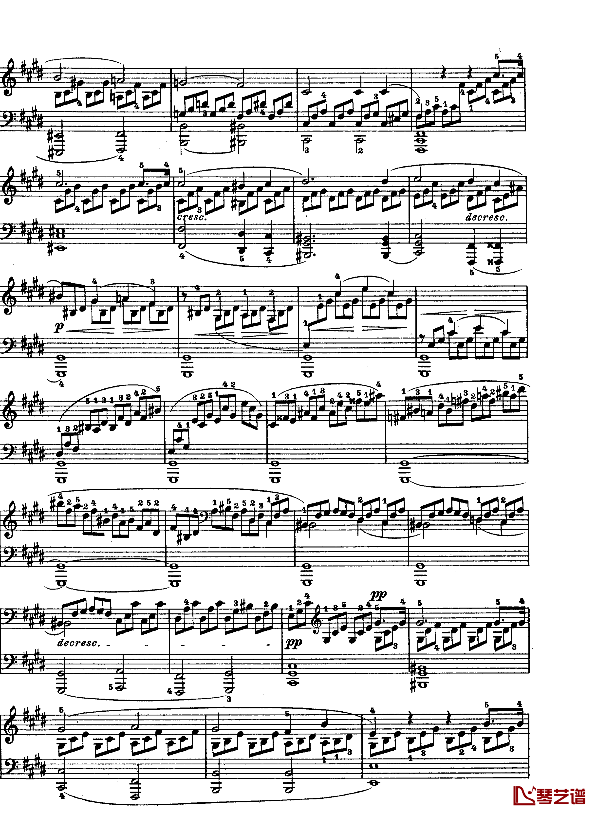 月光曲钢琴谱-第十四钢琴奏鸣曲-Op.27 No.2-贝多芬-beethoven2
