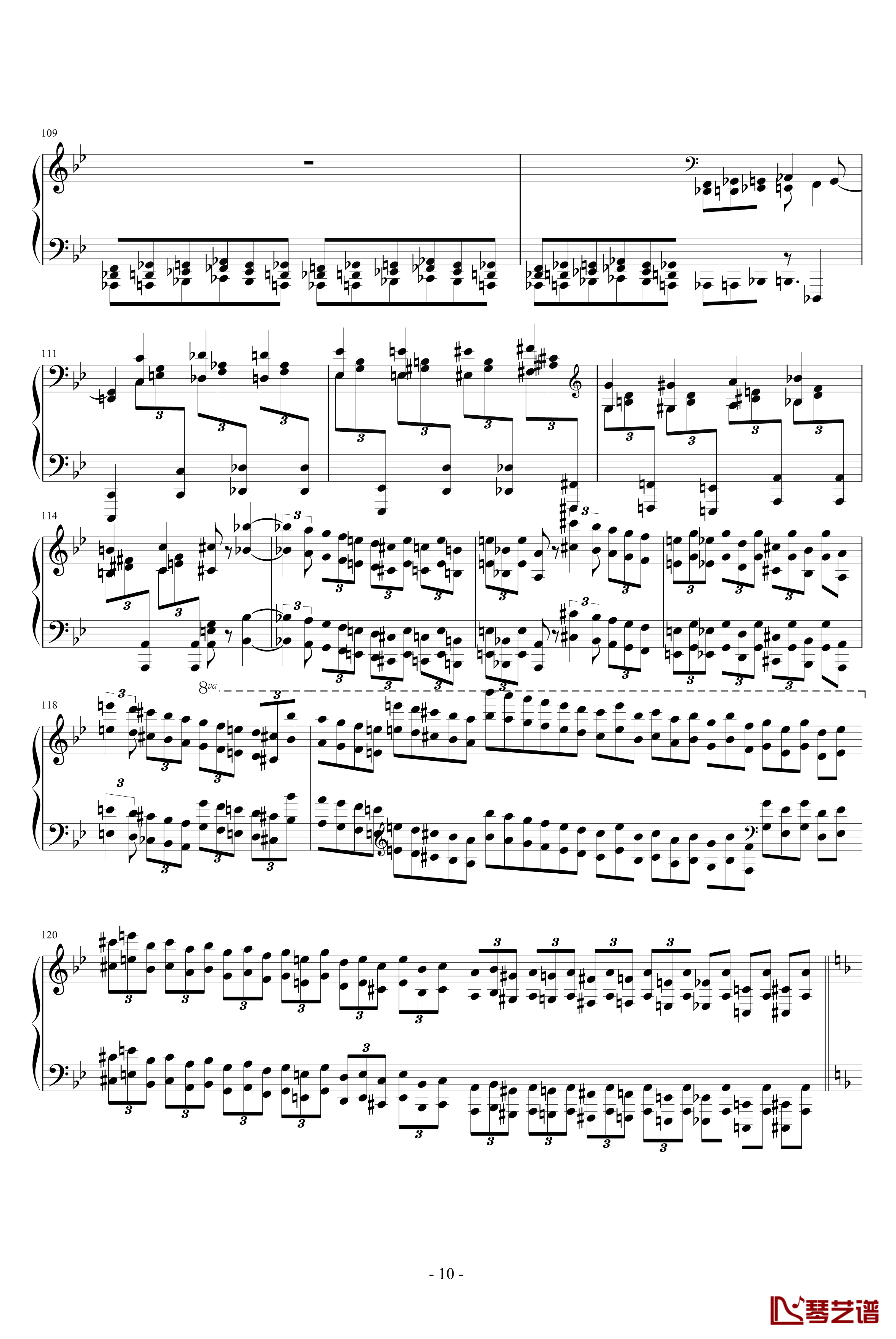 Mazeppa钢琴谱-超技练习曲第4首-李斯特10