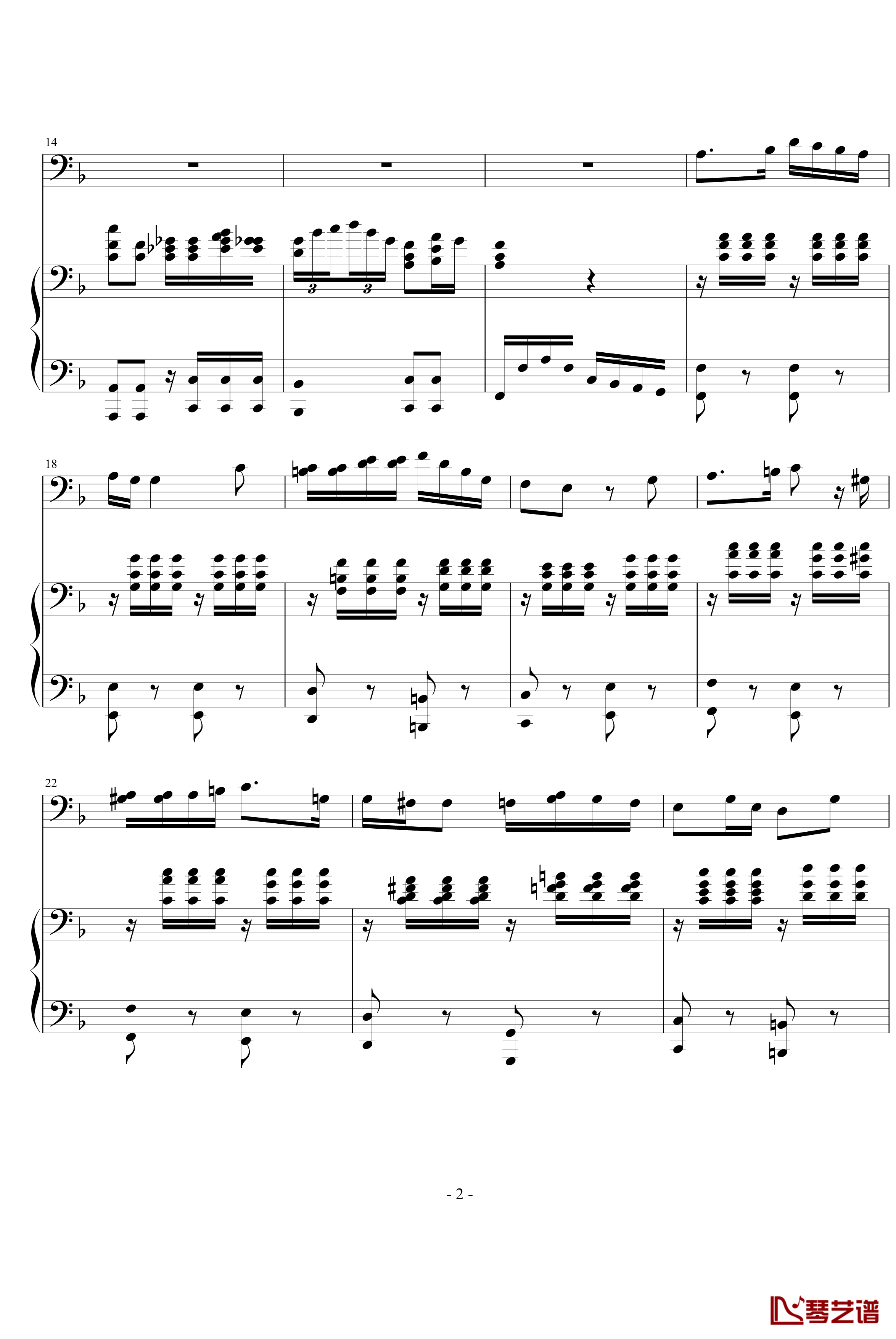 大提琴协奏曲钢琴谱-海顿2