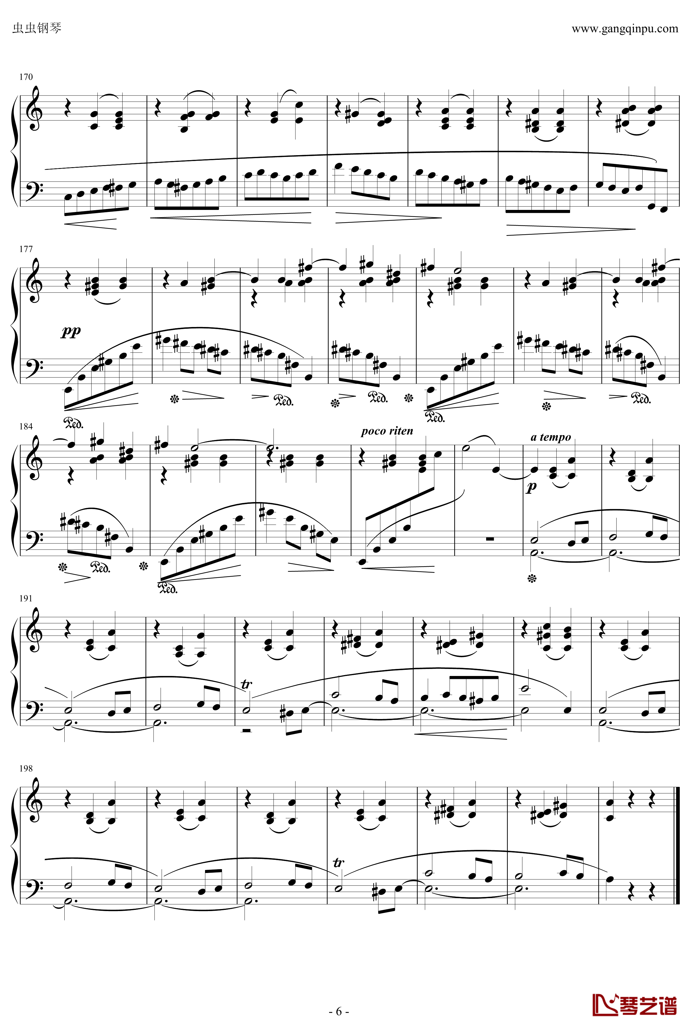 萧邦圆舞曲Op34No.2钢琴谱-肖邦-chopin6