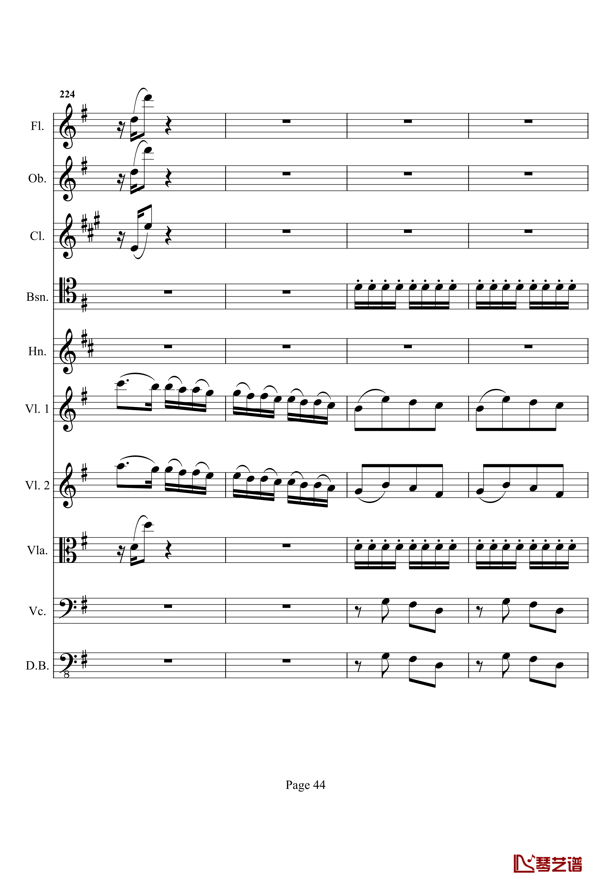 奏鸣曲之交响钢琴谱- 第十首-Ⅰ-贝多芬-beethoven44