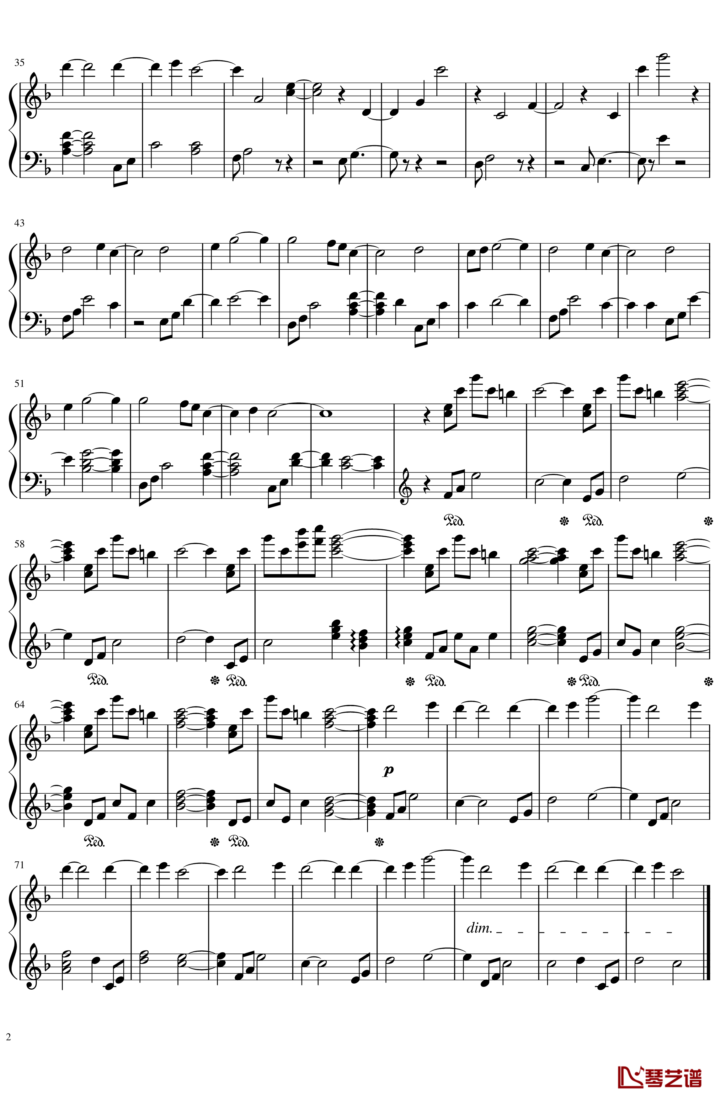 聞き慣れたメロディー钢琴谱-Fate/Grand Order2