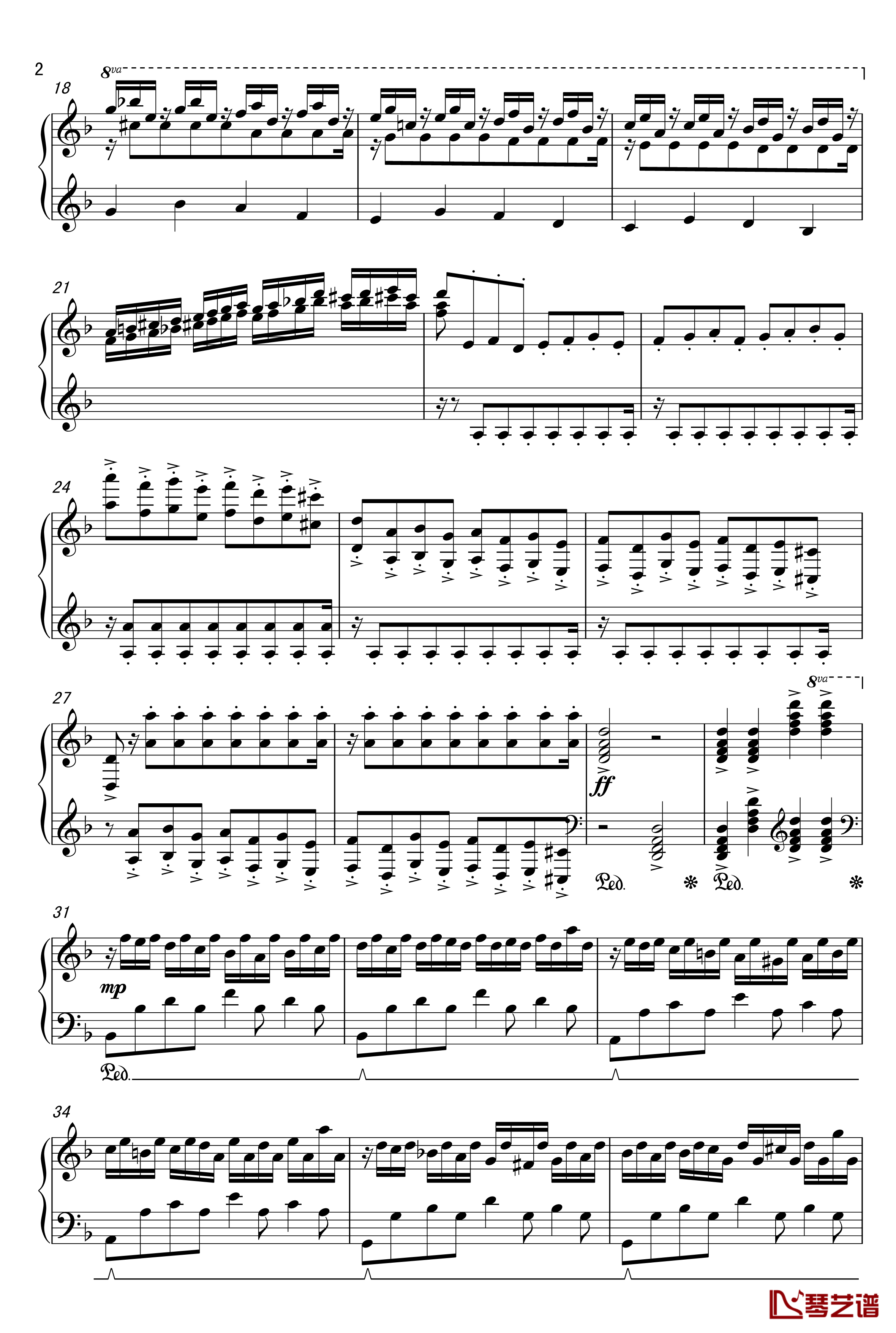 Rollerball钢琴谱-Toccata&Fugue -马克西姆-Maksim·Mrvica2