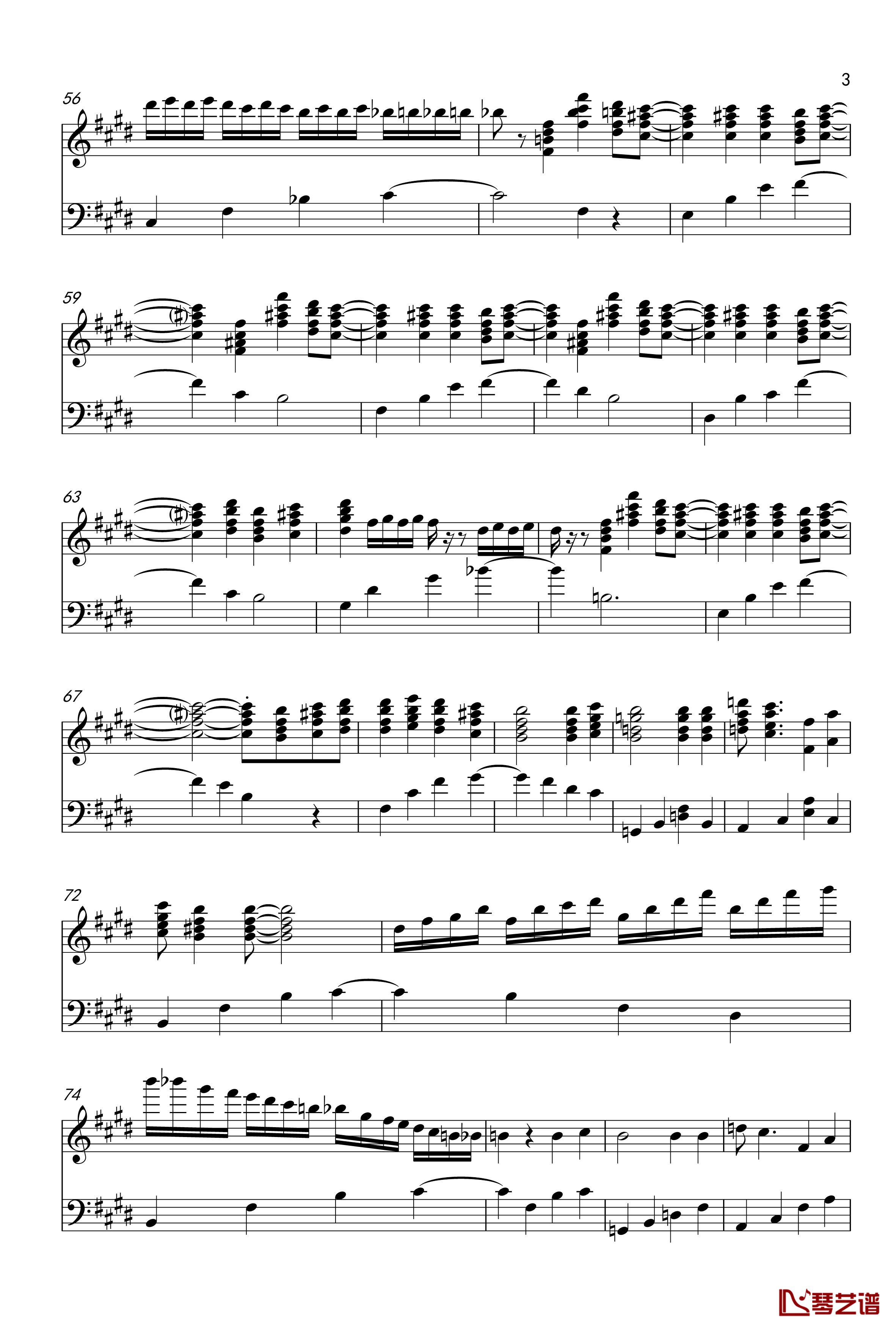 Adagio for Summer Wind钢琴谱-钢琴独奏版-Key Sounds Label3