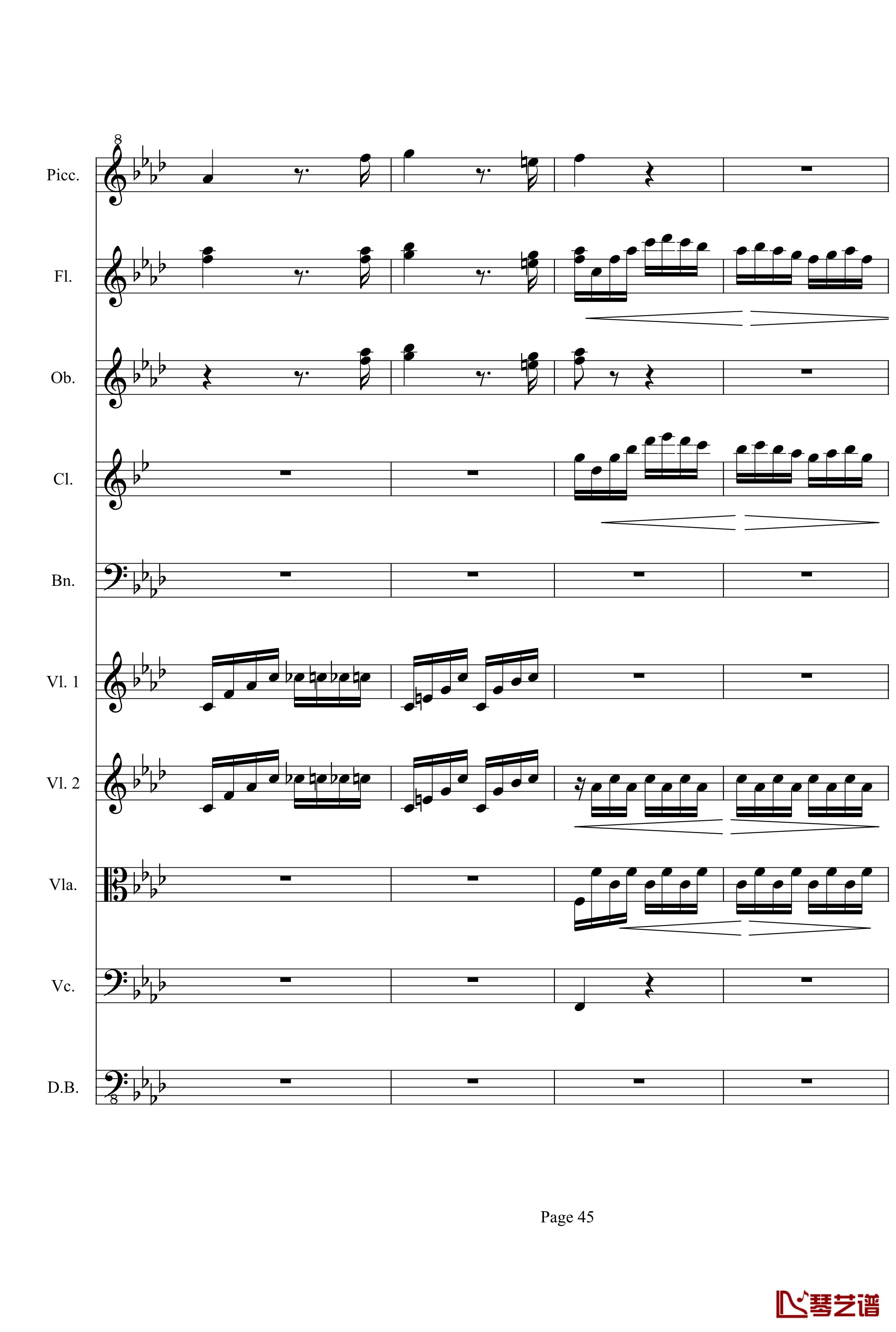 奏鸣曲之交响第23首Ⅲ钢琴谱--贝多芬-beethoven45