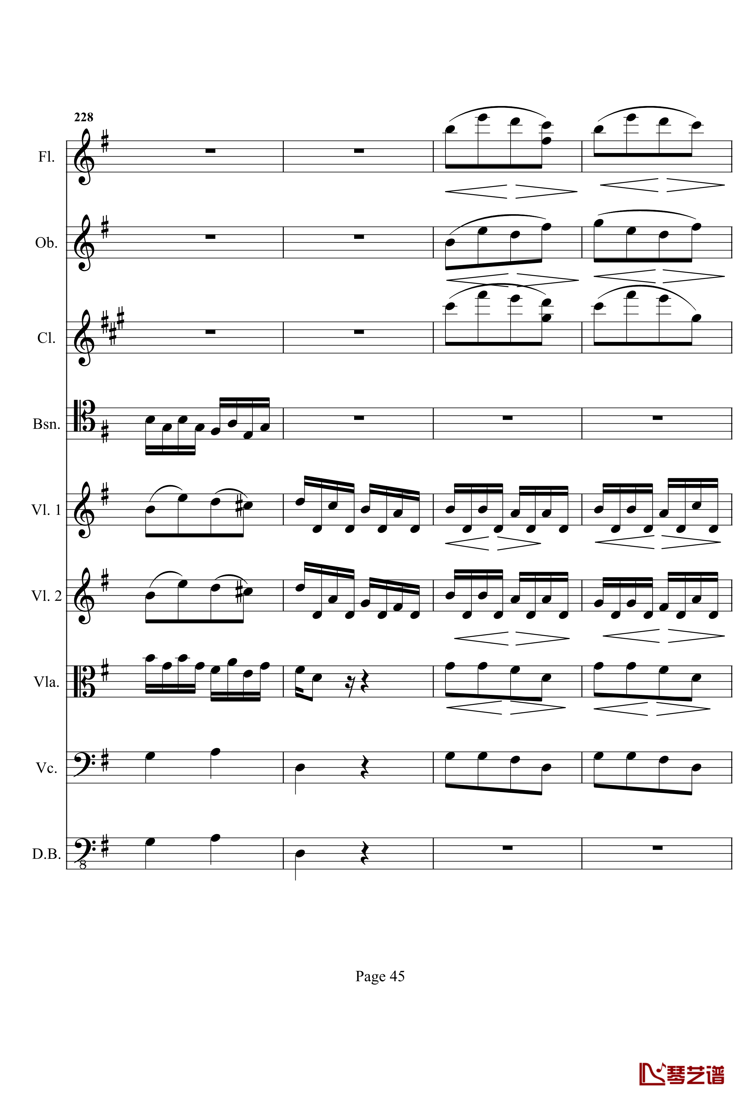 奏鸣曲之交响钢琴谱- 第十首-Ⅰ-贝多芬-beethoven45