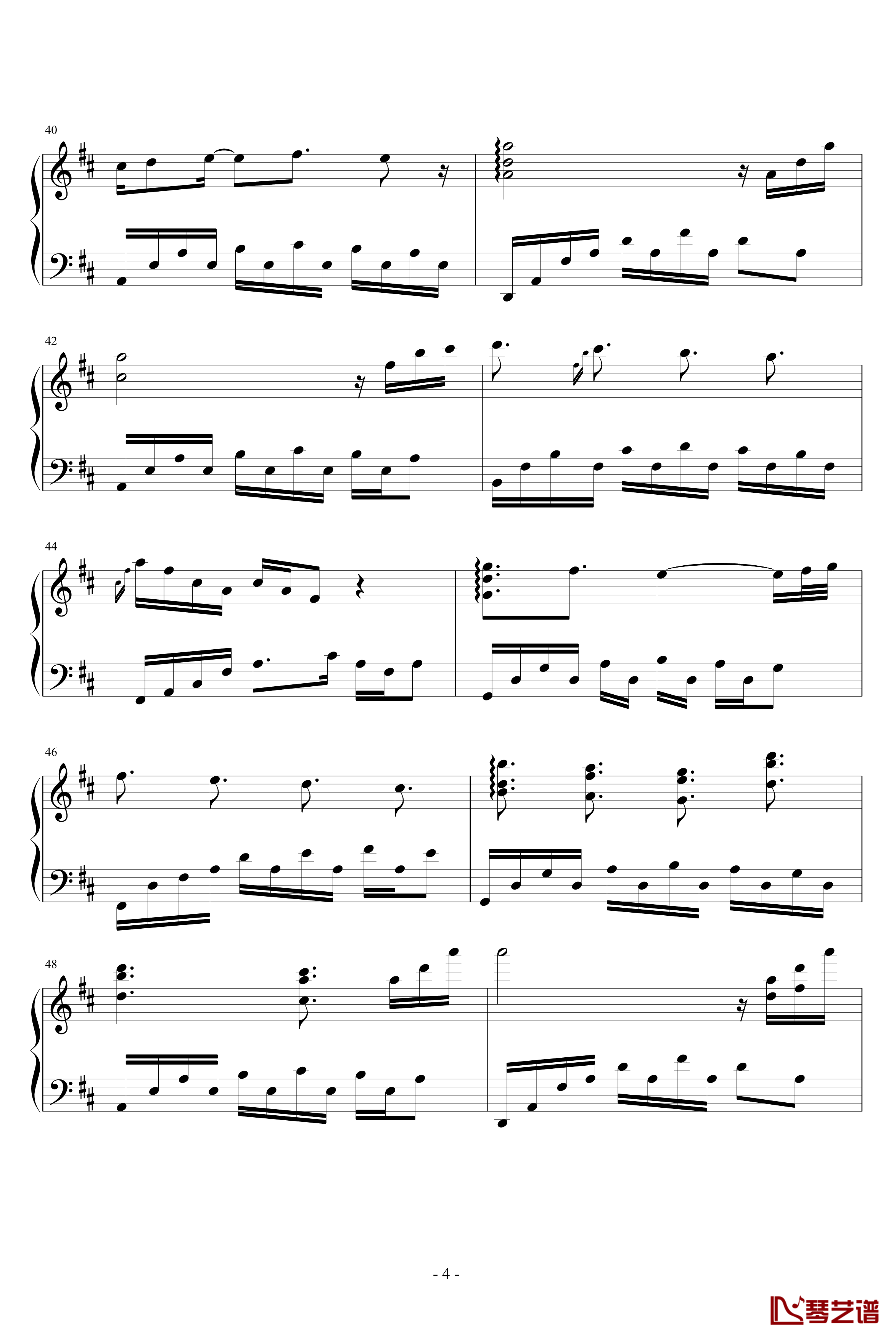 Jeffrey Michael版节选钢琴谱-D大调卡农-帕赫贝尔-Pachelbel4