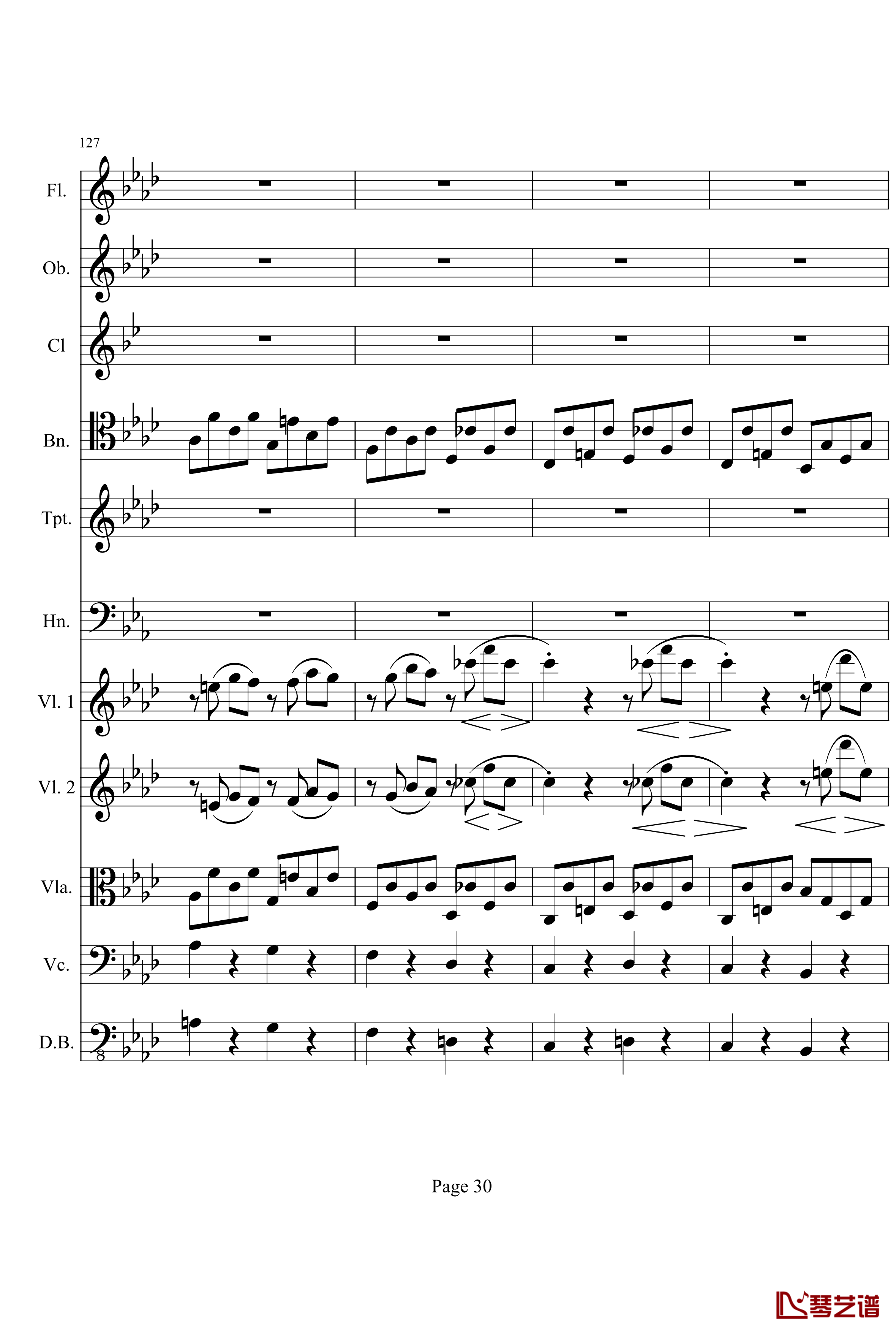 奏鸣曲之交响钢琴谱-第1首-Ⅰ-贝多芬-beethoven30
