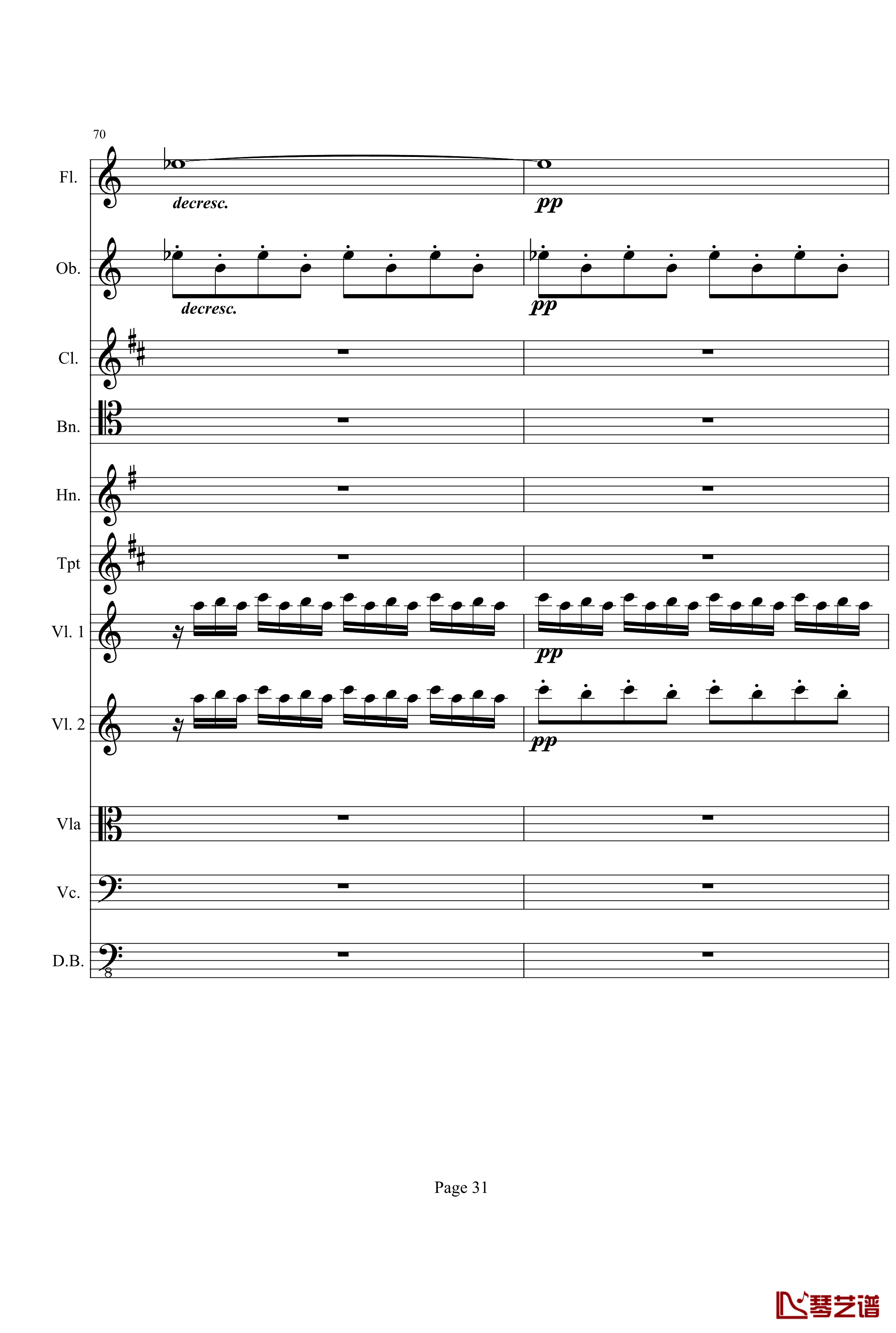 奏鸣曲之交响钢琴谱-第21-Ⅰ-贝多芬-beethoven31