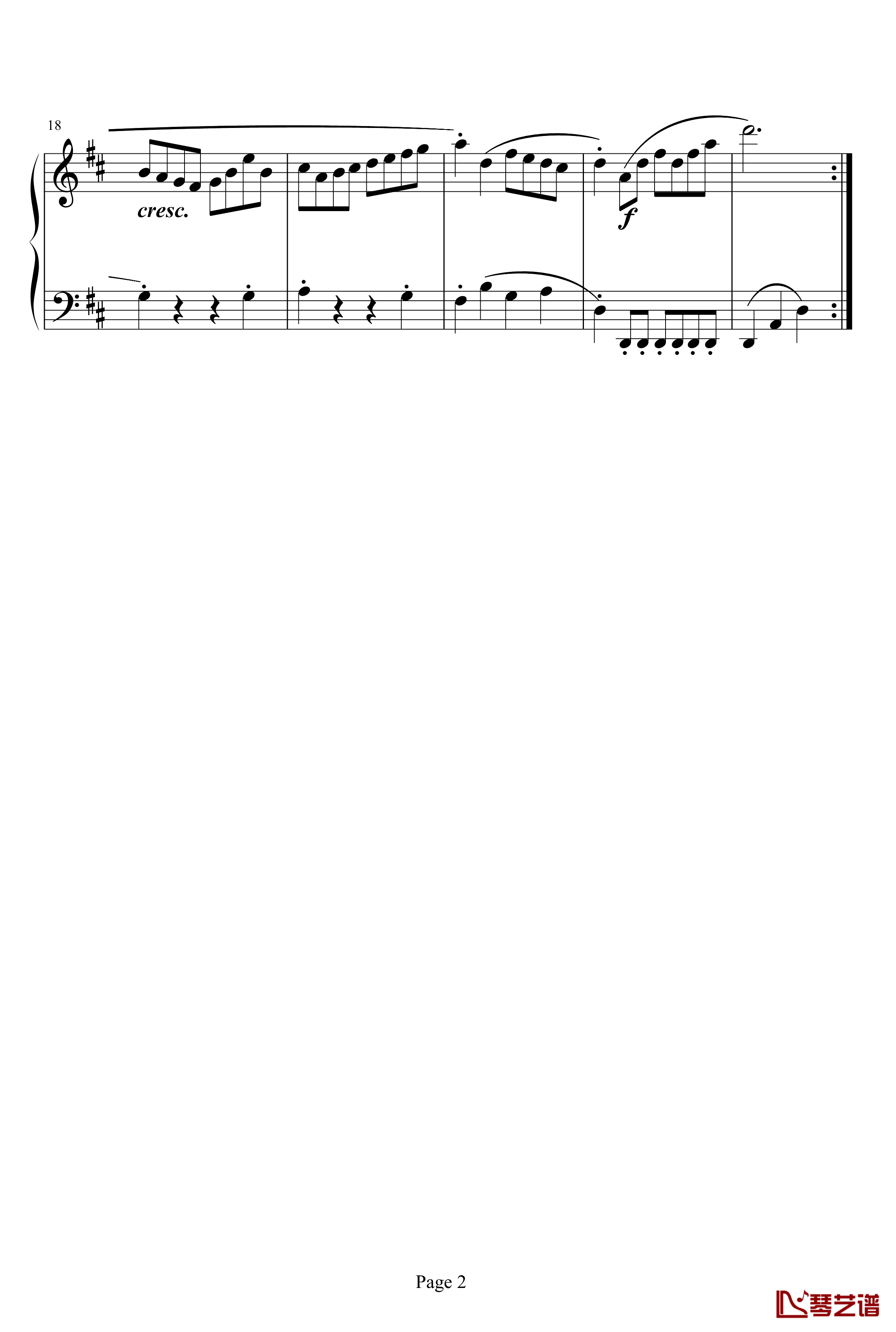 进行曲钢琴谱-巴赫初级钢琴曲集052