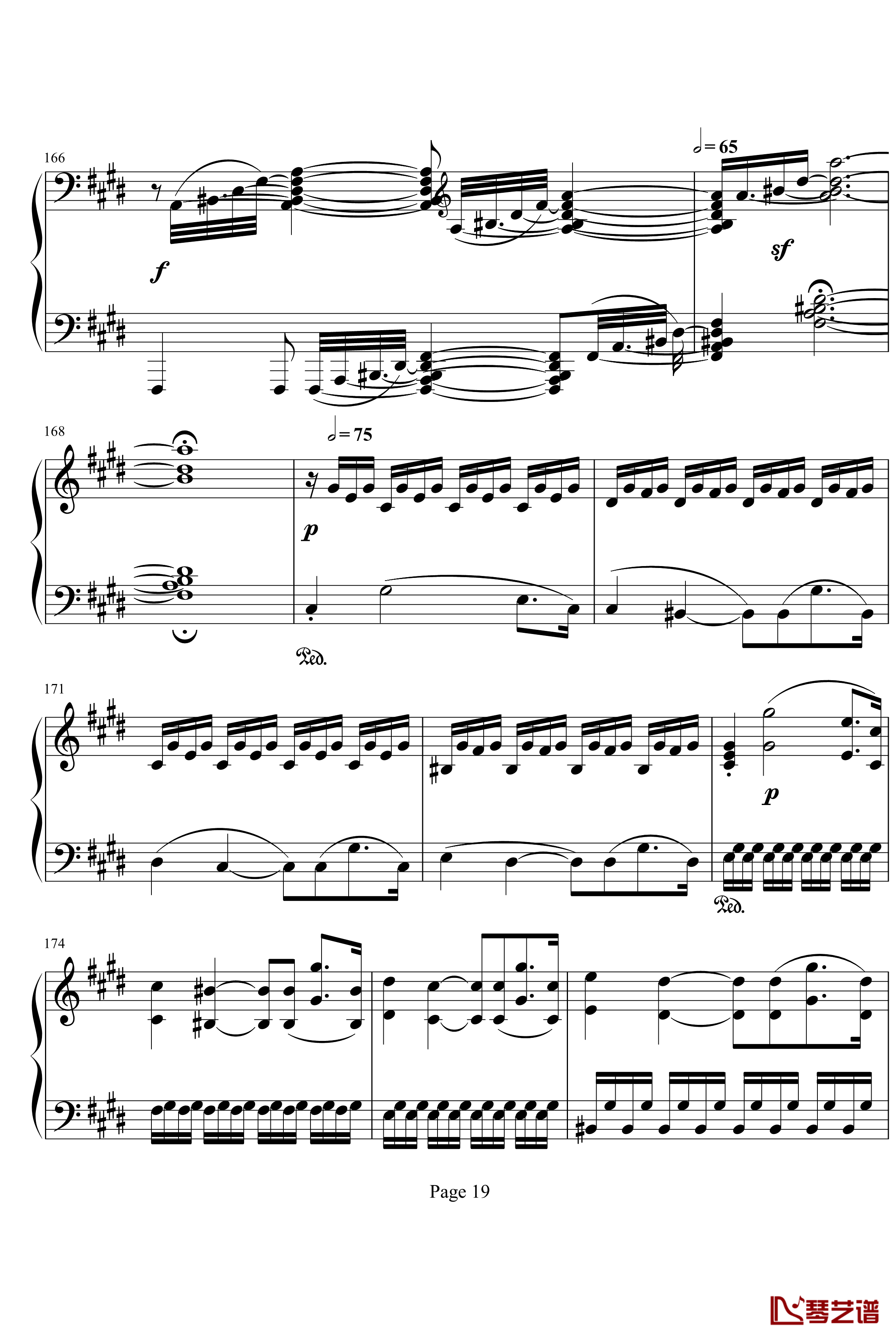月光第三乐章钢琴谱-贝多芬19