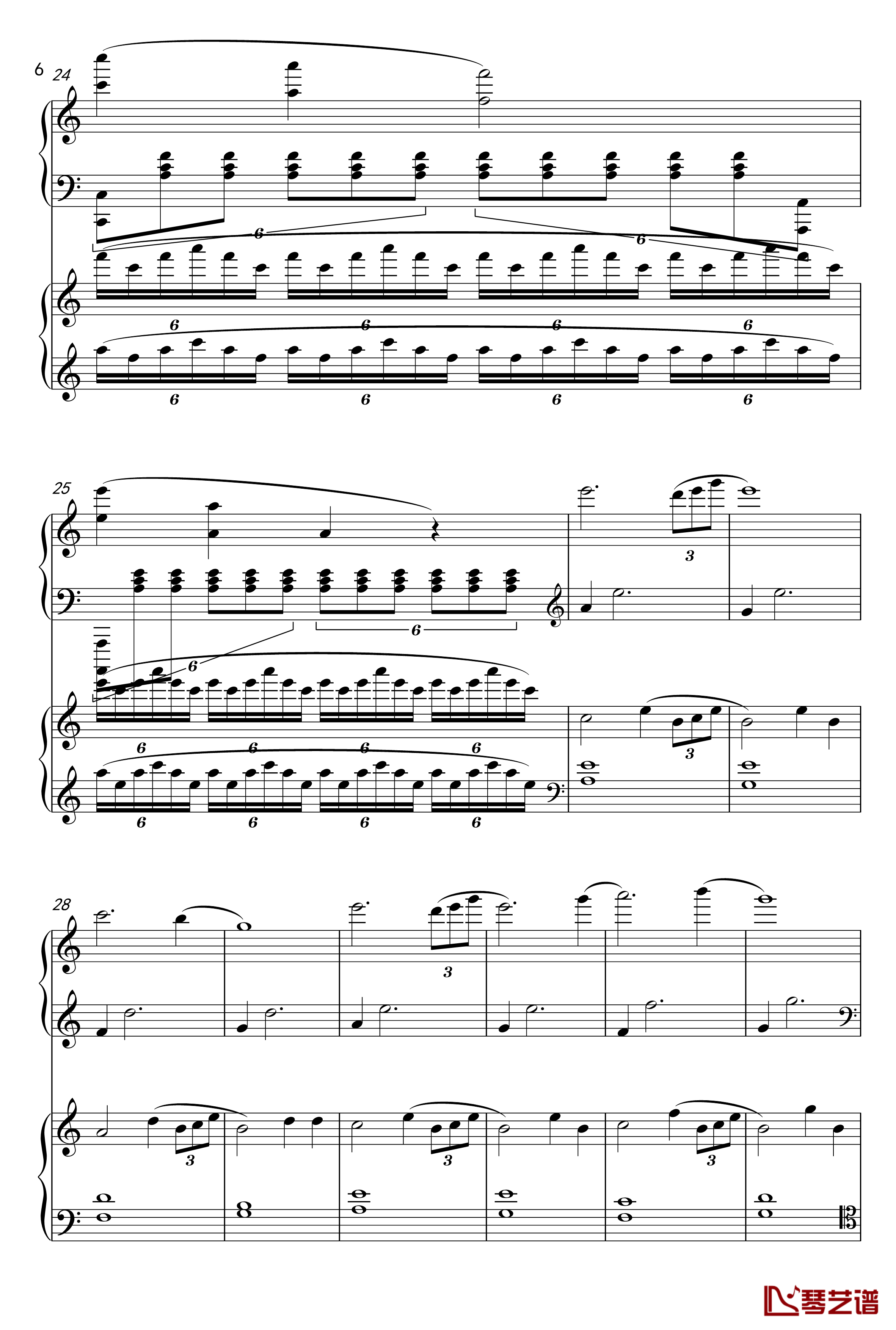 Piano 16钢琴谱-FangDong6