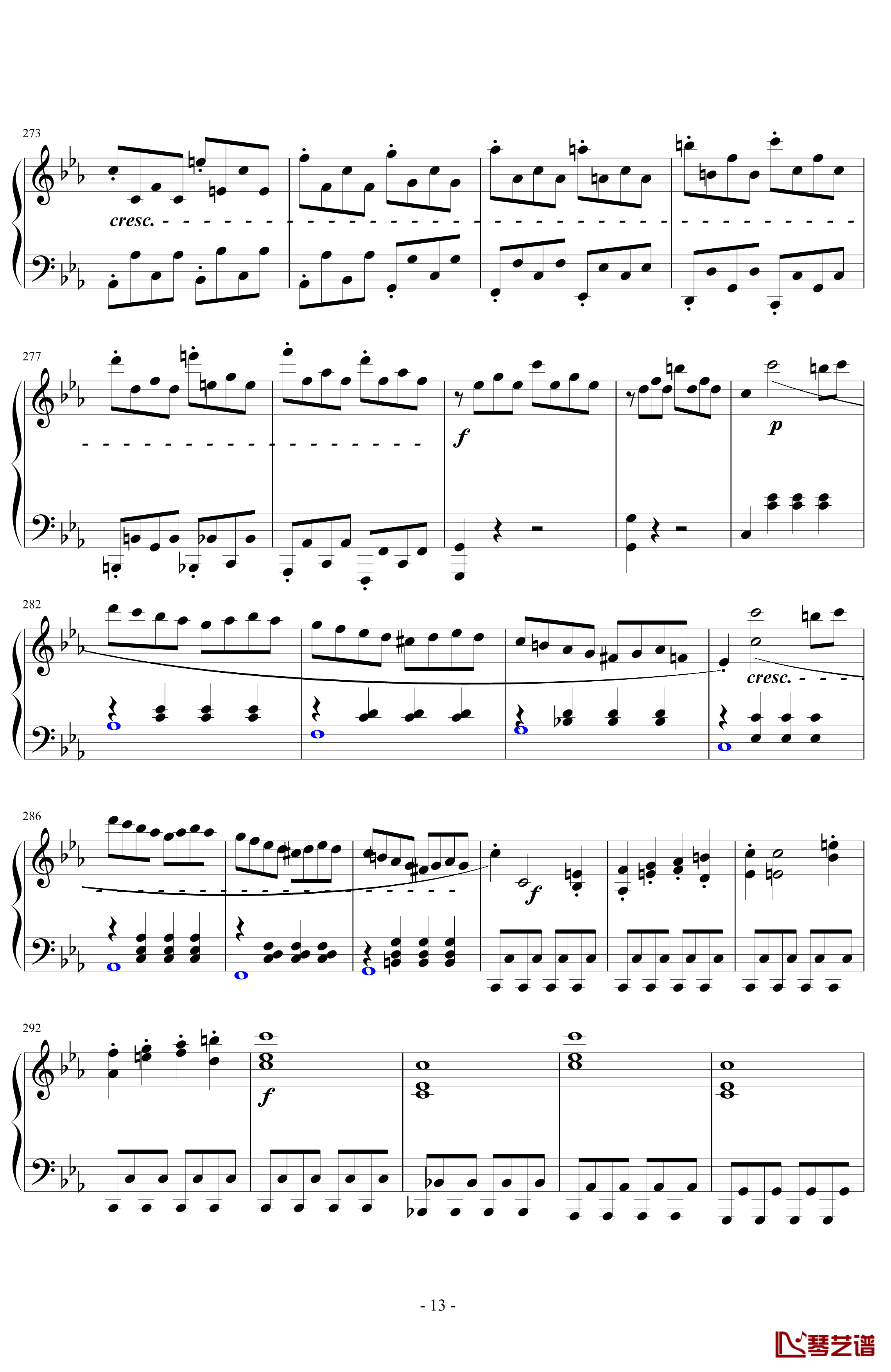 悲怆奏鸣曲第一乐章钢琴谱-贝多芬-beethoven13