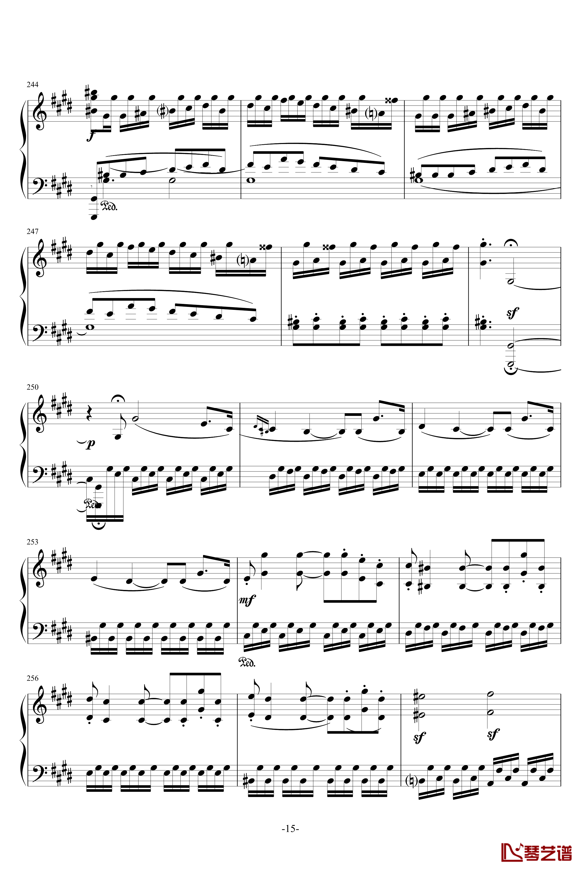 月光奏鸣曲钢琴谱-1，2，3乐章-贝多芬-beethoven15