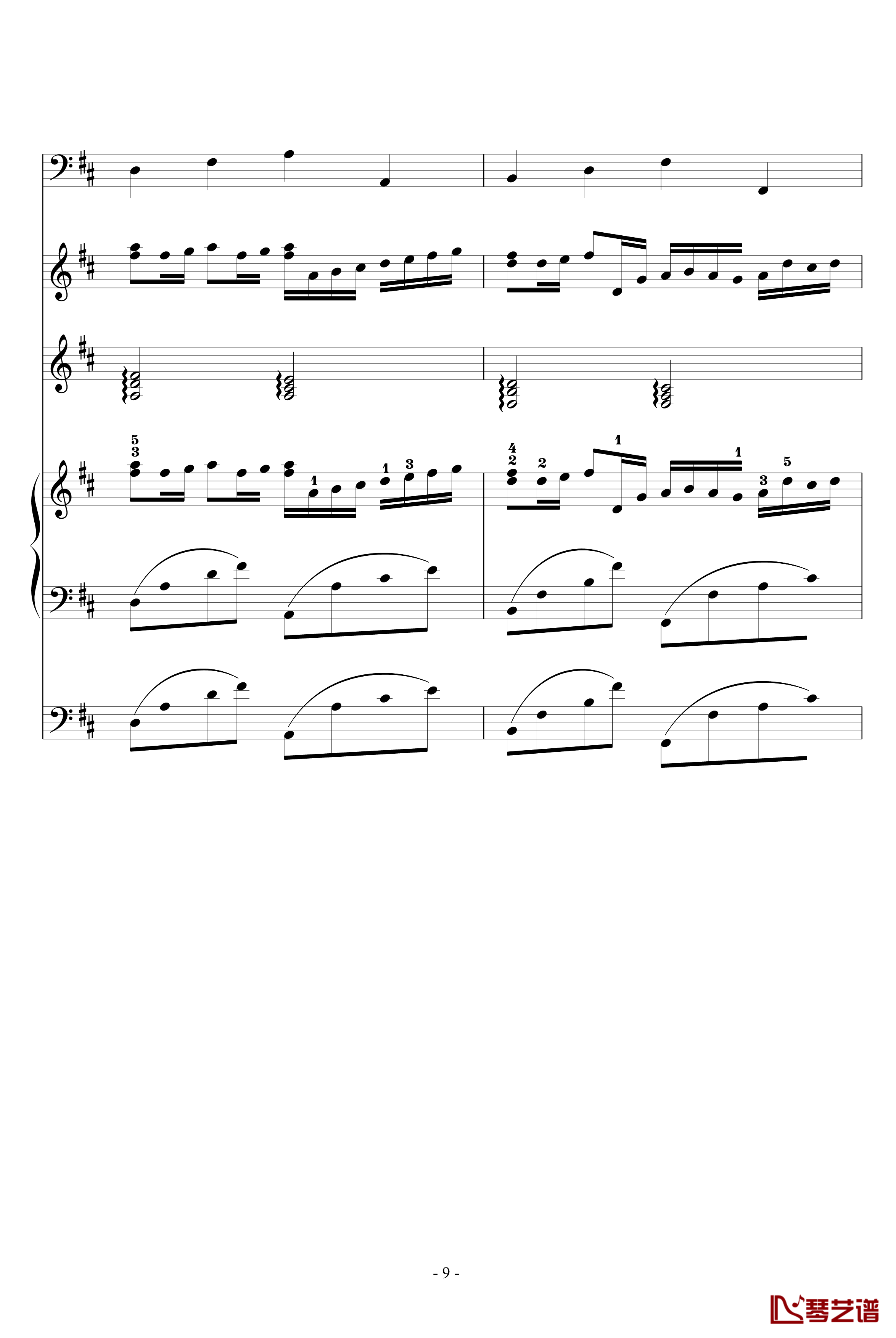 卡农钢琴谱-帕赫贝尔-Pachelbel9