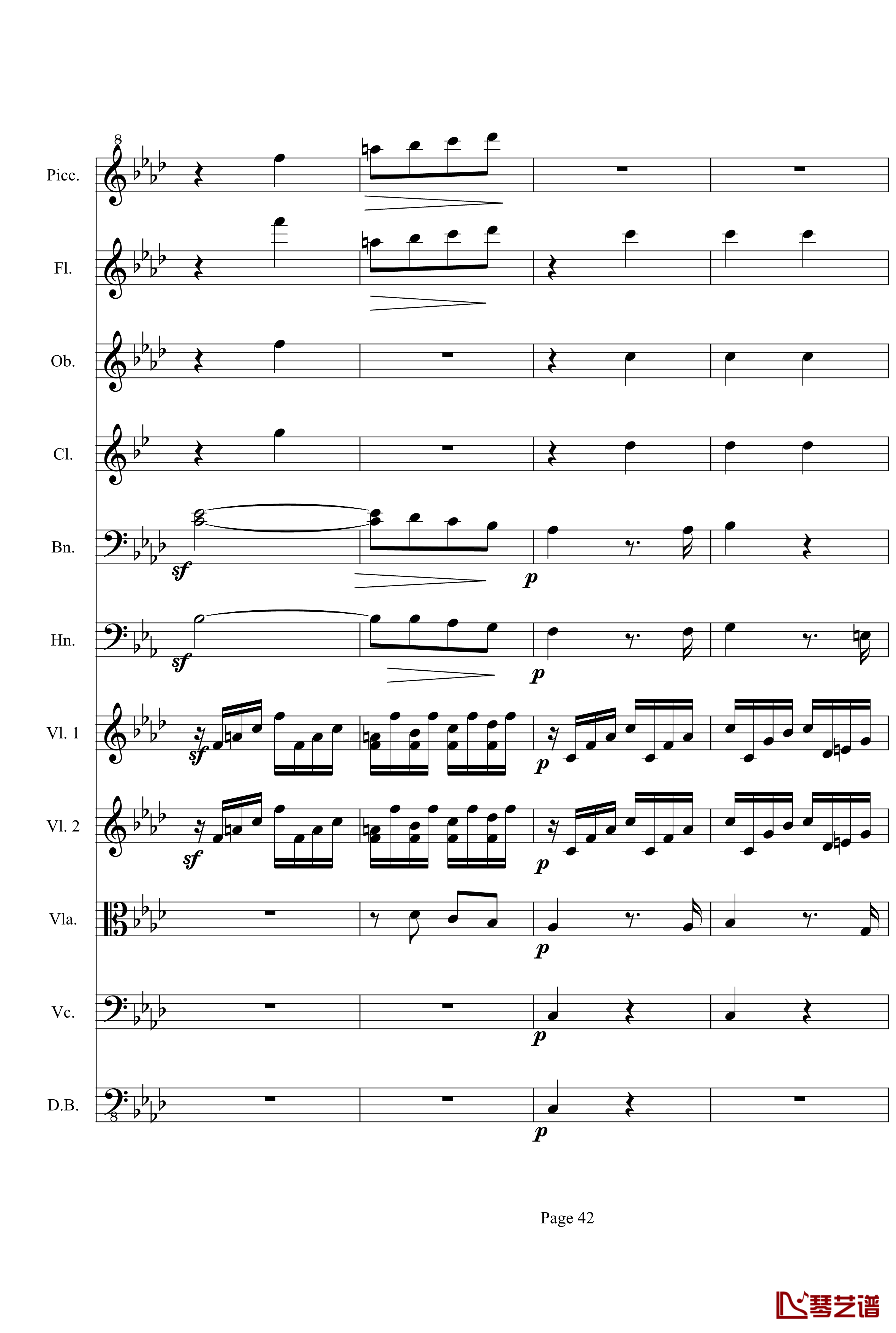 奏鸣曲之交响第23首Ⅲ钢琴谱--贝多芬-beethoven42
