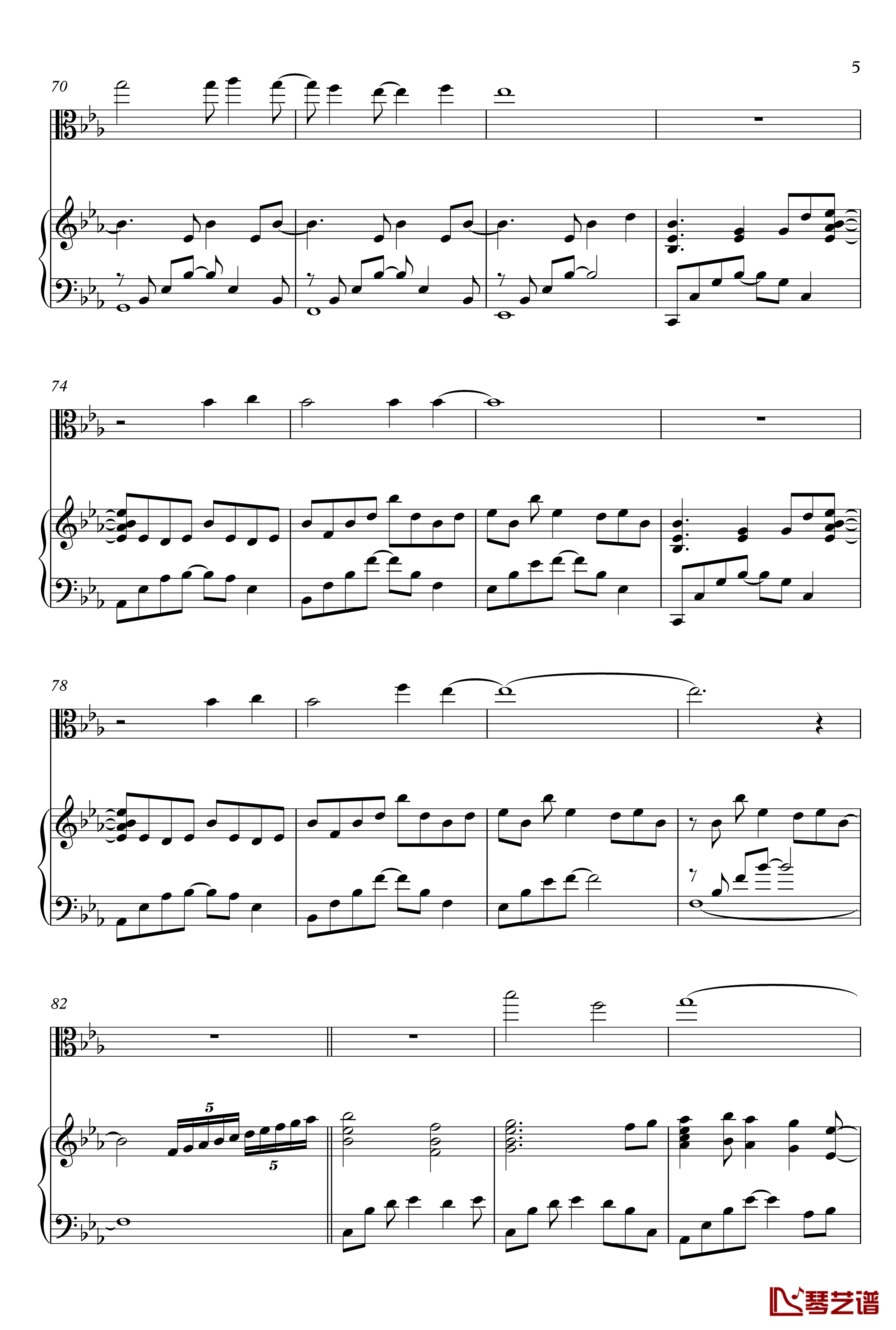 Brave Song钢琴谱-Angel Beats! ED-Animenz-piano + viola5