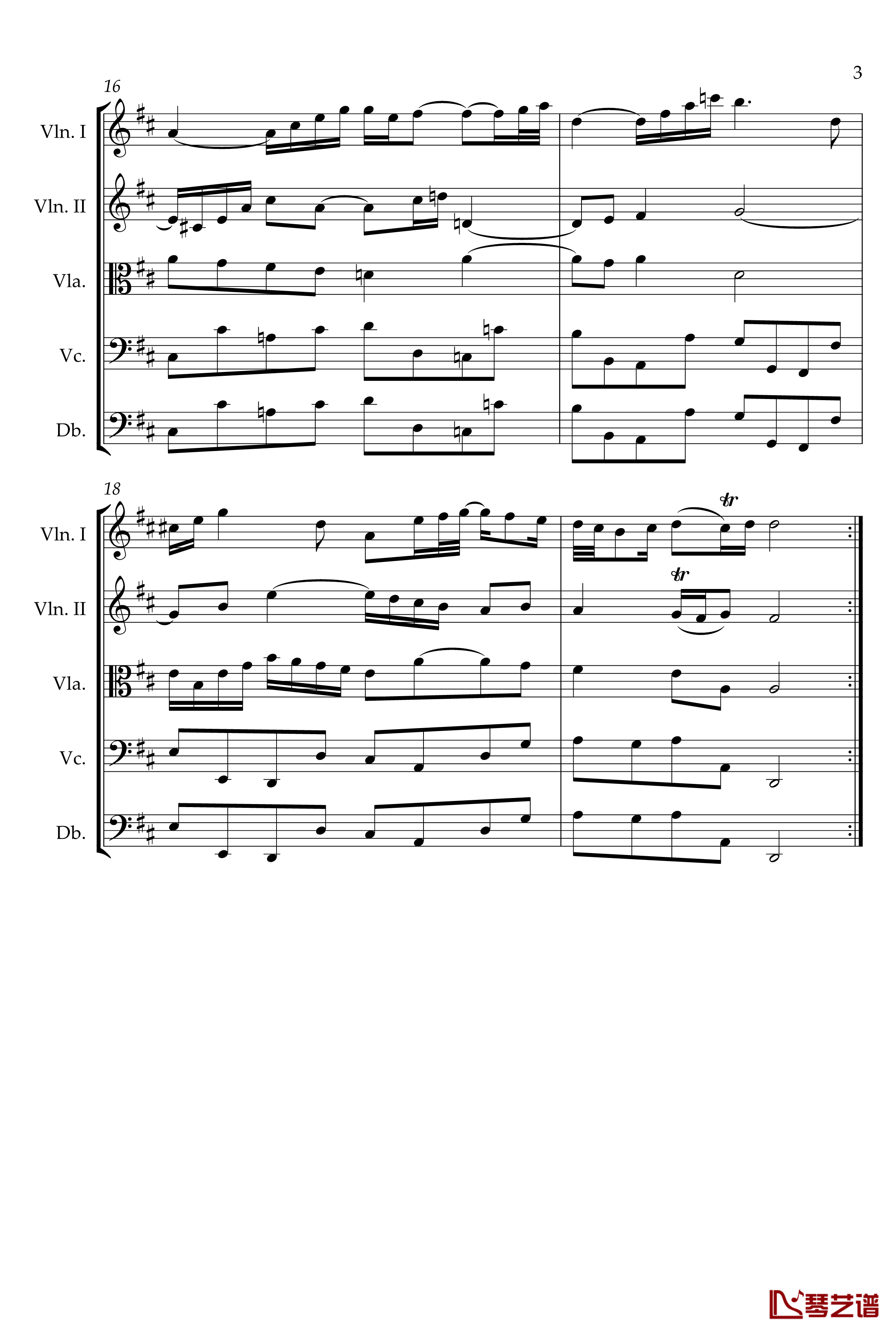 g弦之歌钢琴谱-原版-巴哈-Bach, Johann Sebastian3