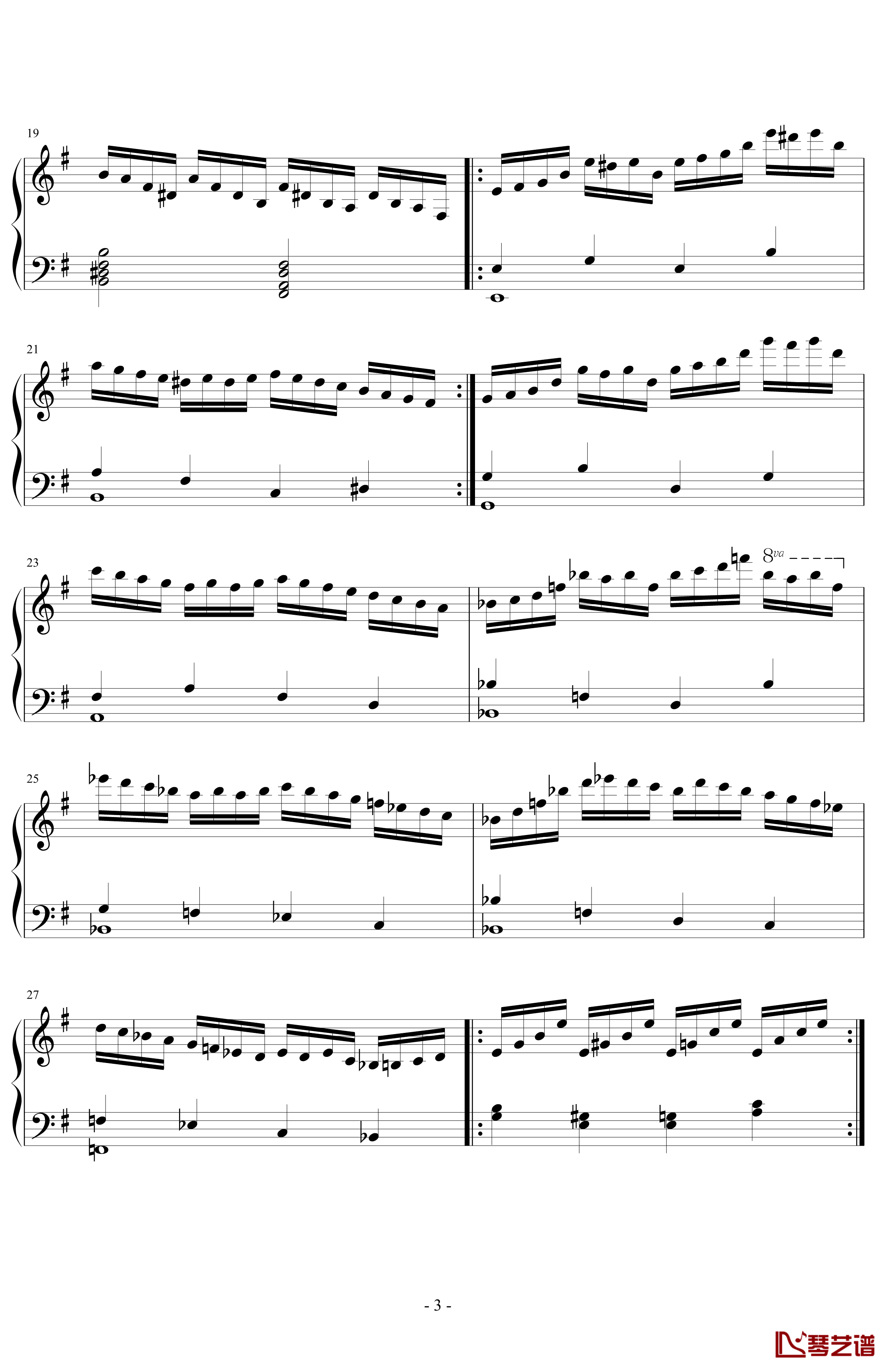 G大调第五练习曲钢琴谱-PARROT1863
