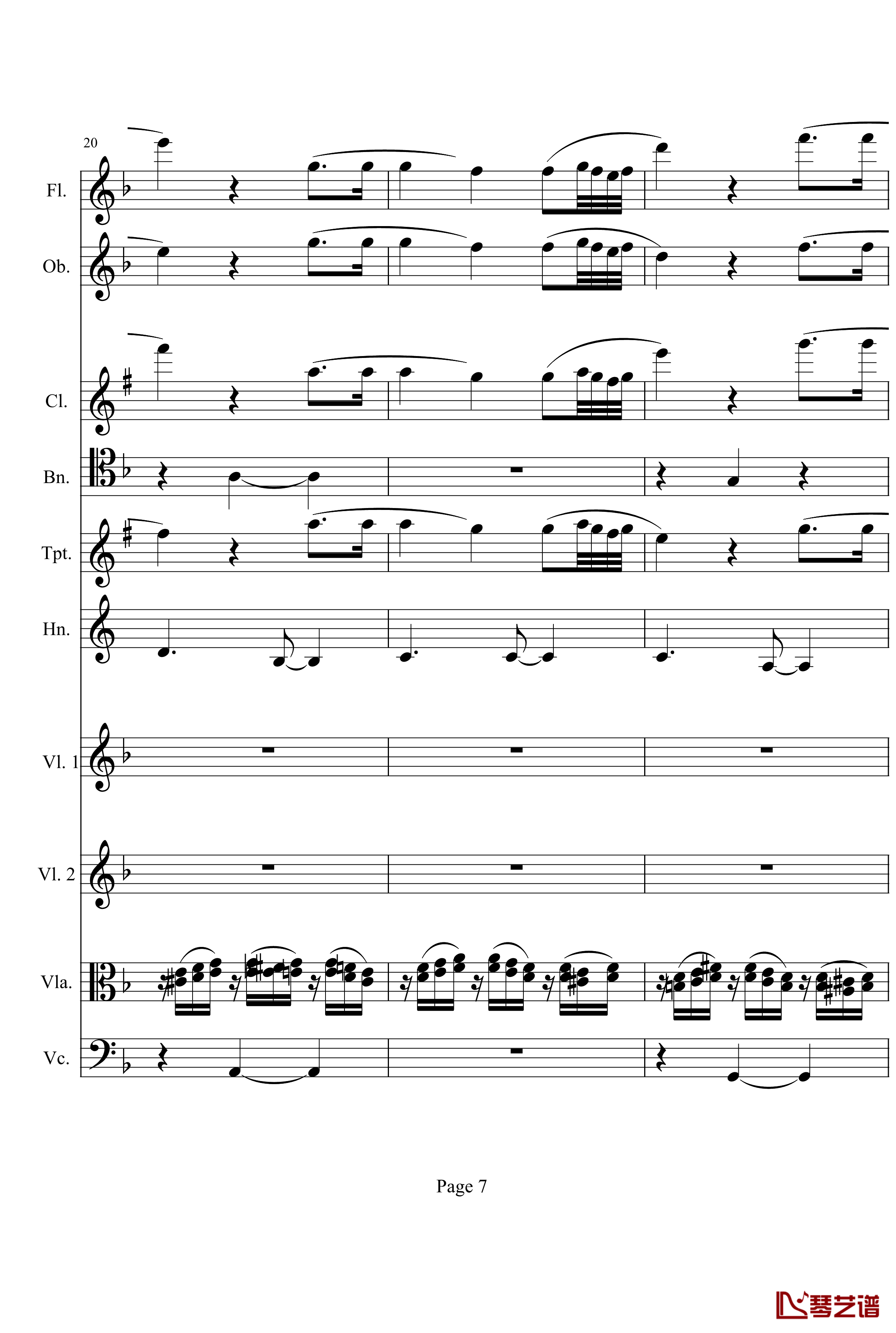 奏鸣曲之交响钢琴谱-第1首-Ⅱ-贝多芬-beethoven7