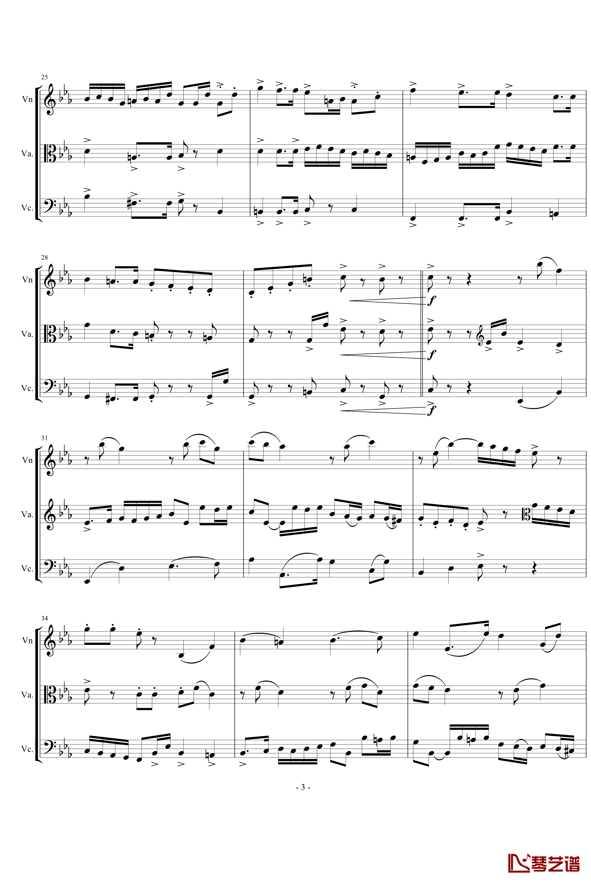 三声部赋格钢琴谱-为弦乐三重奏而作-琴辉3