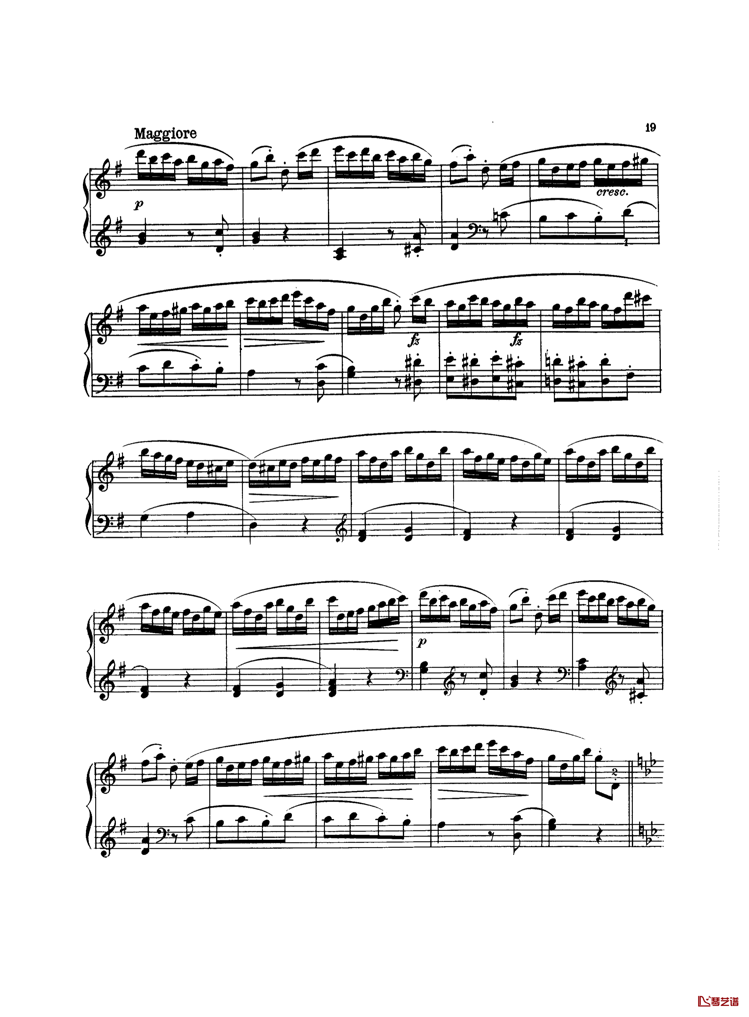 吉普赛回旋曲钢琴谱-带指法版-海顿4