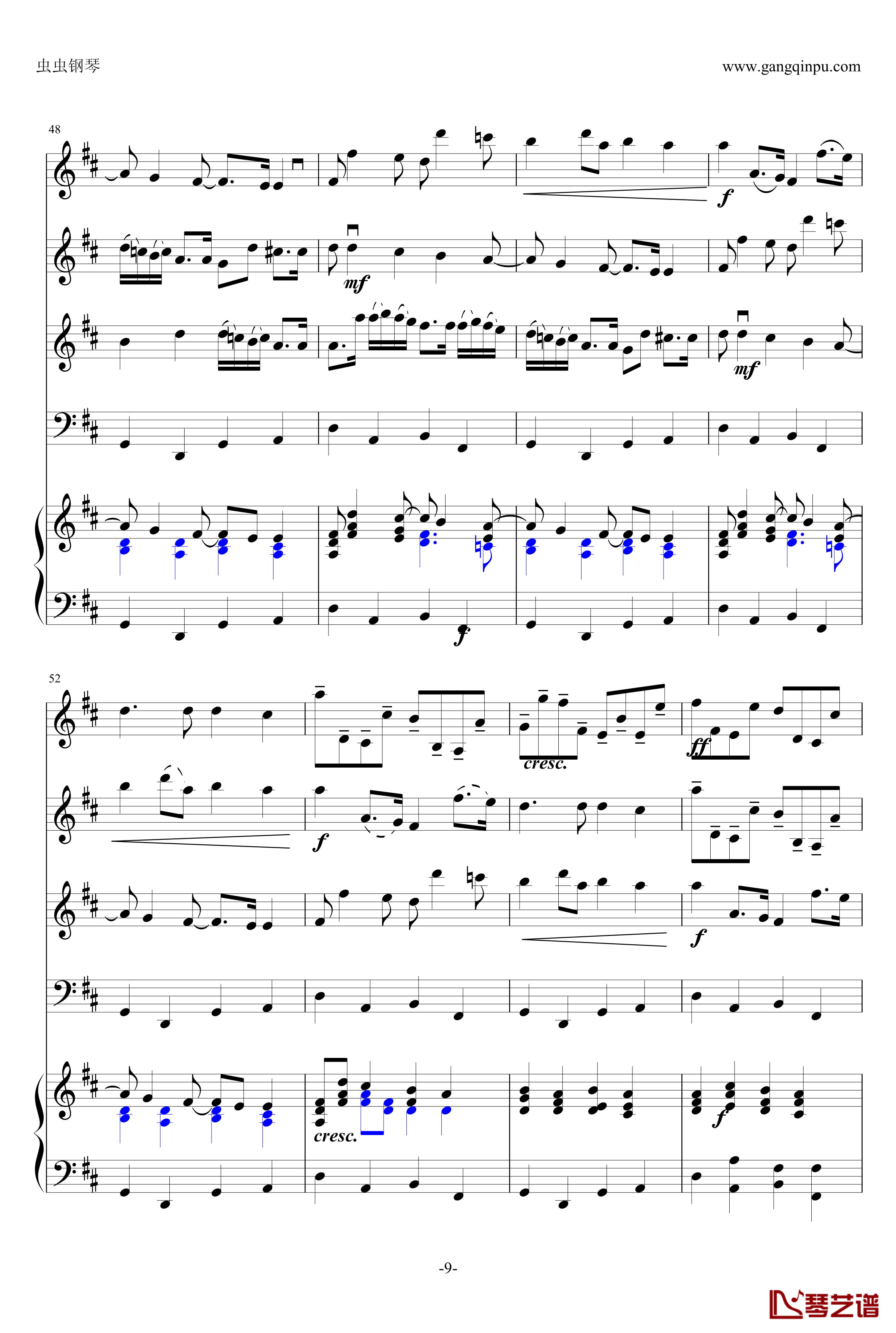 卡农钢琴谱-原版引进-帕赫贝尔-Pachelbel9