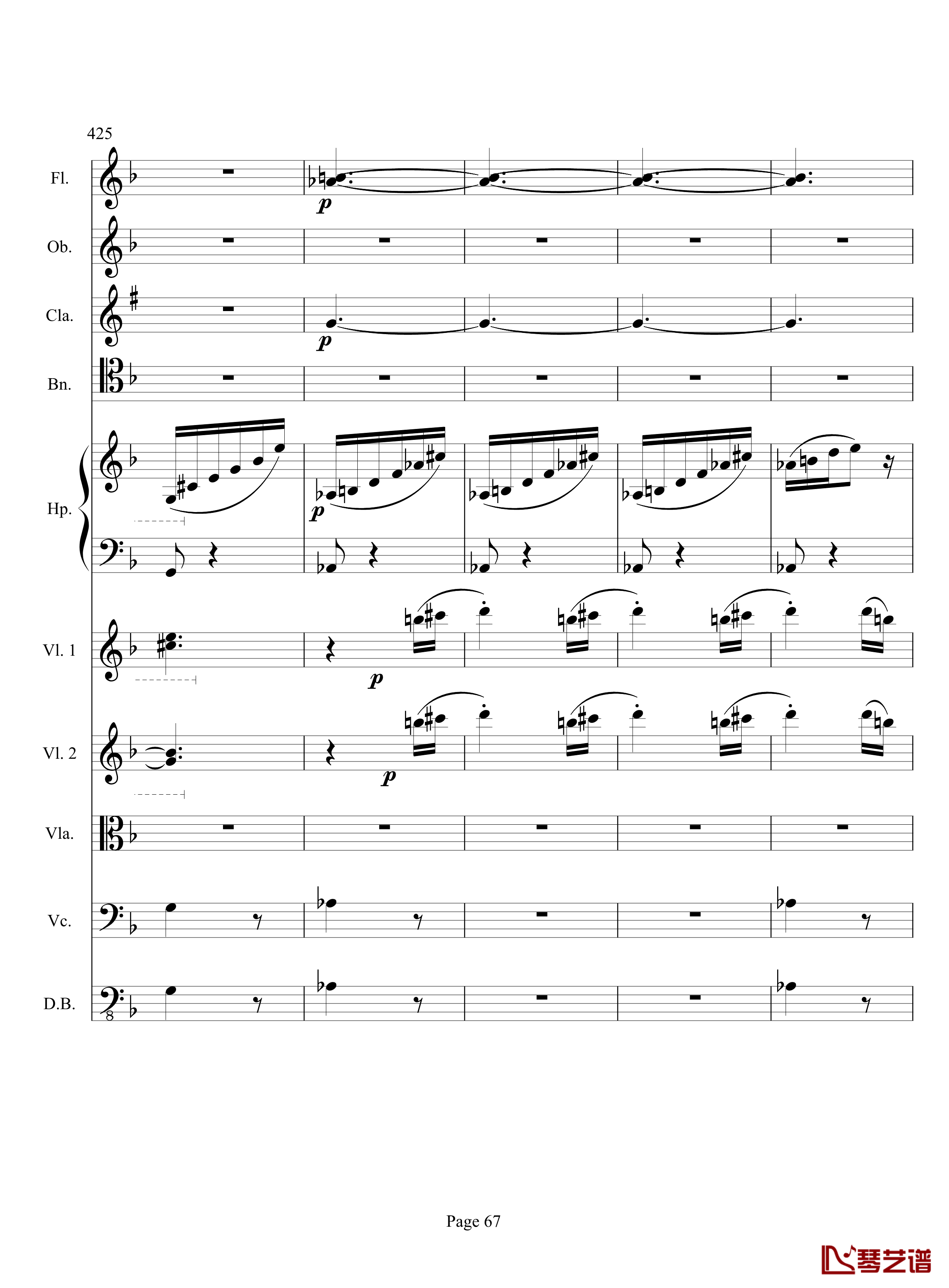 奏鸣曲之交响钢琴谱-第17首-Ⅲ-贝多芬-beethoven67