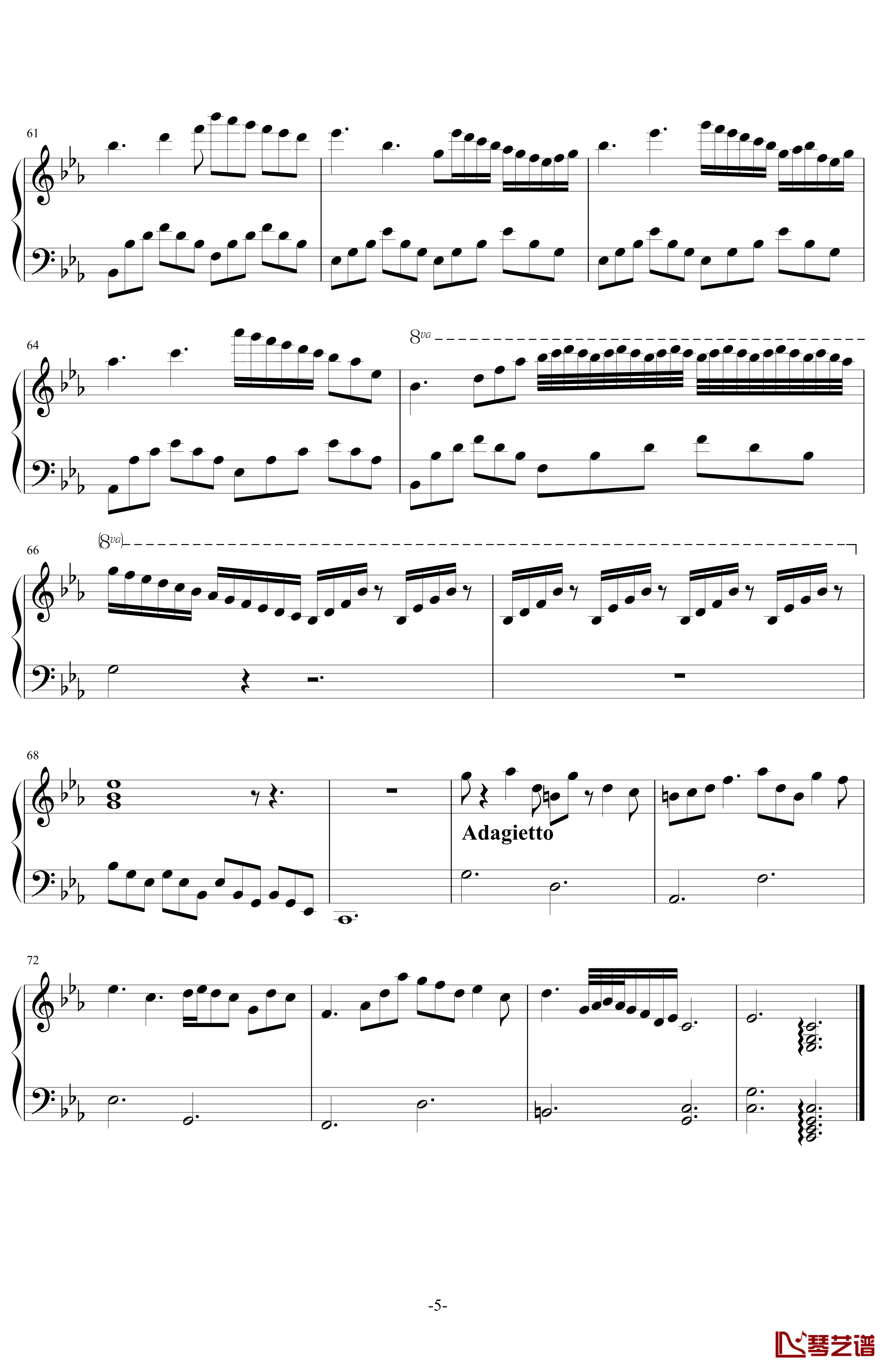 Nocturne in C minor钢琴谱-舍勒七世5