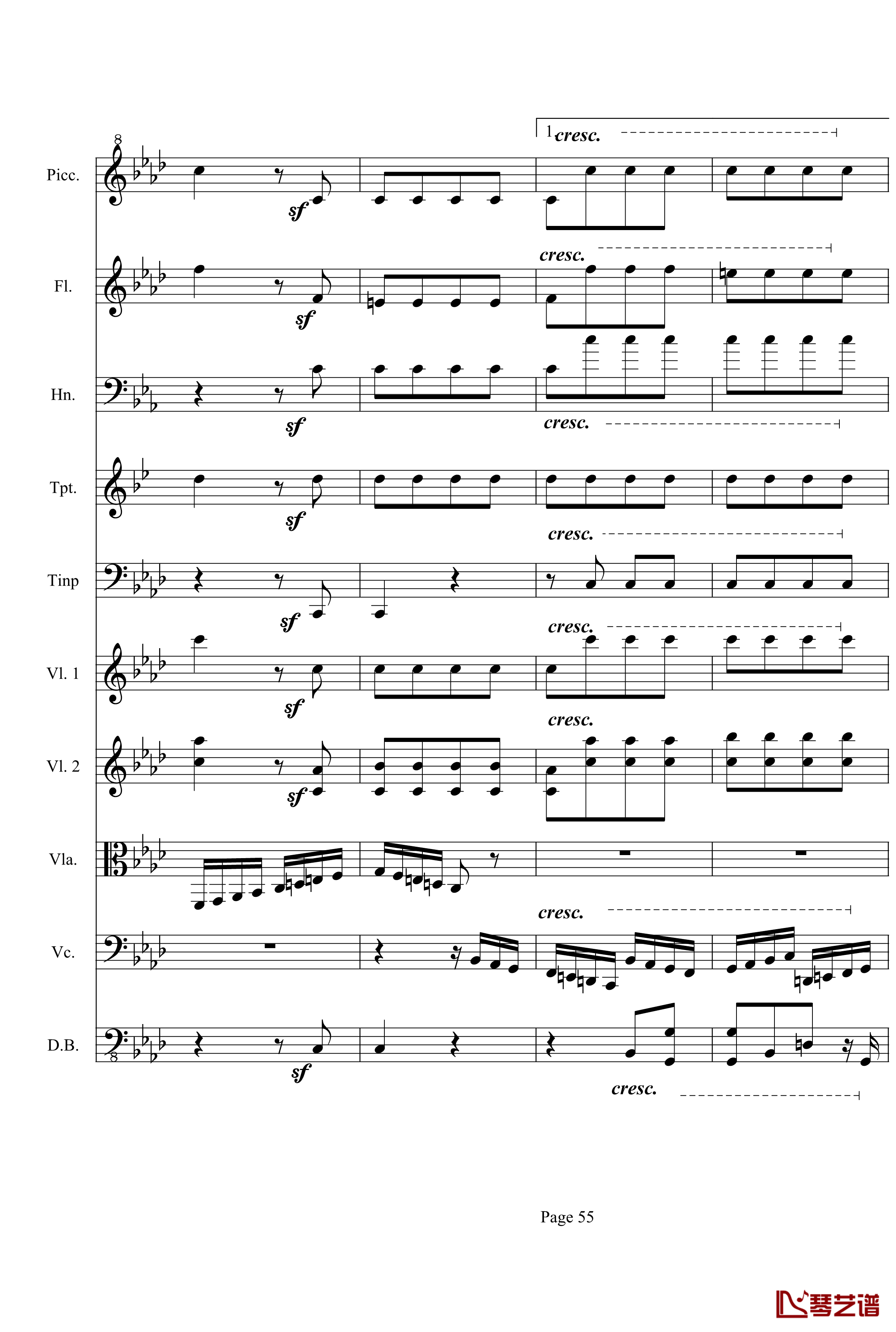 奏鸣曲之交响第23首Ⅲ钢琴谱--贝多芬-beethoven55