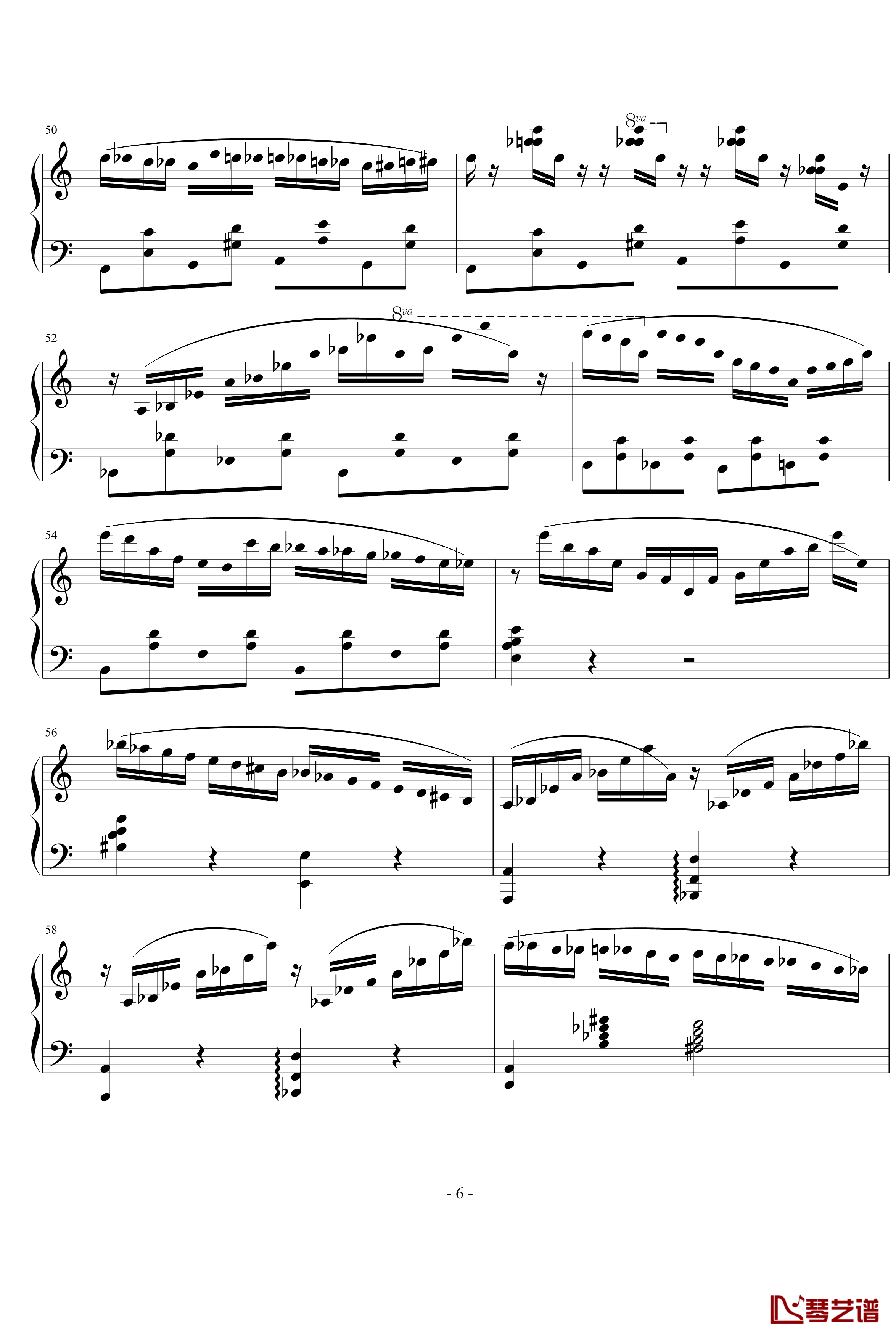 野蜂飞舞钢琴谱-爵士版-里姆斯基-柯萨科夫6
