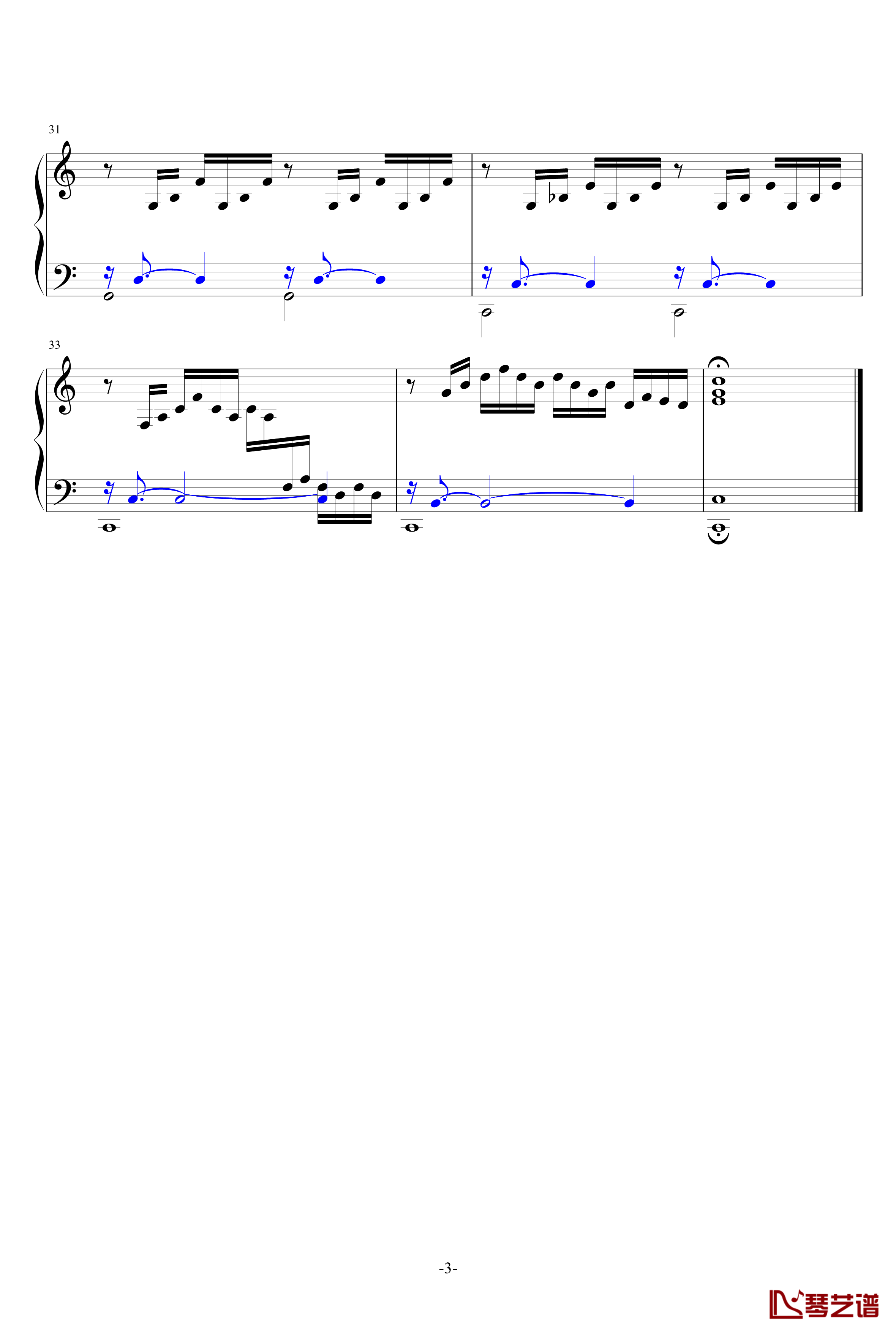 十二平均律之c大调前奏曲钢琴谱-奥芬巴赫3