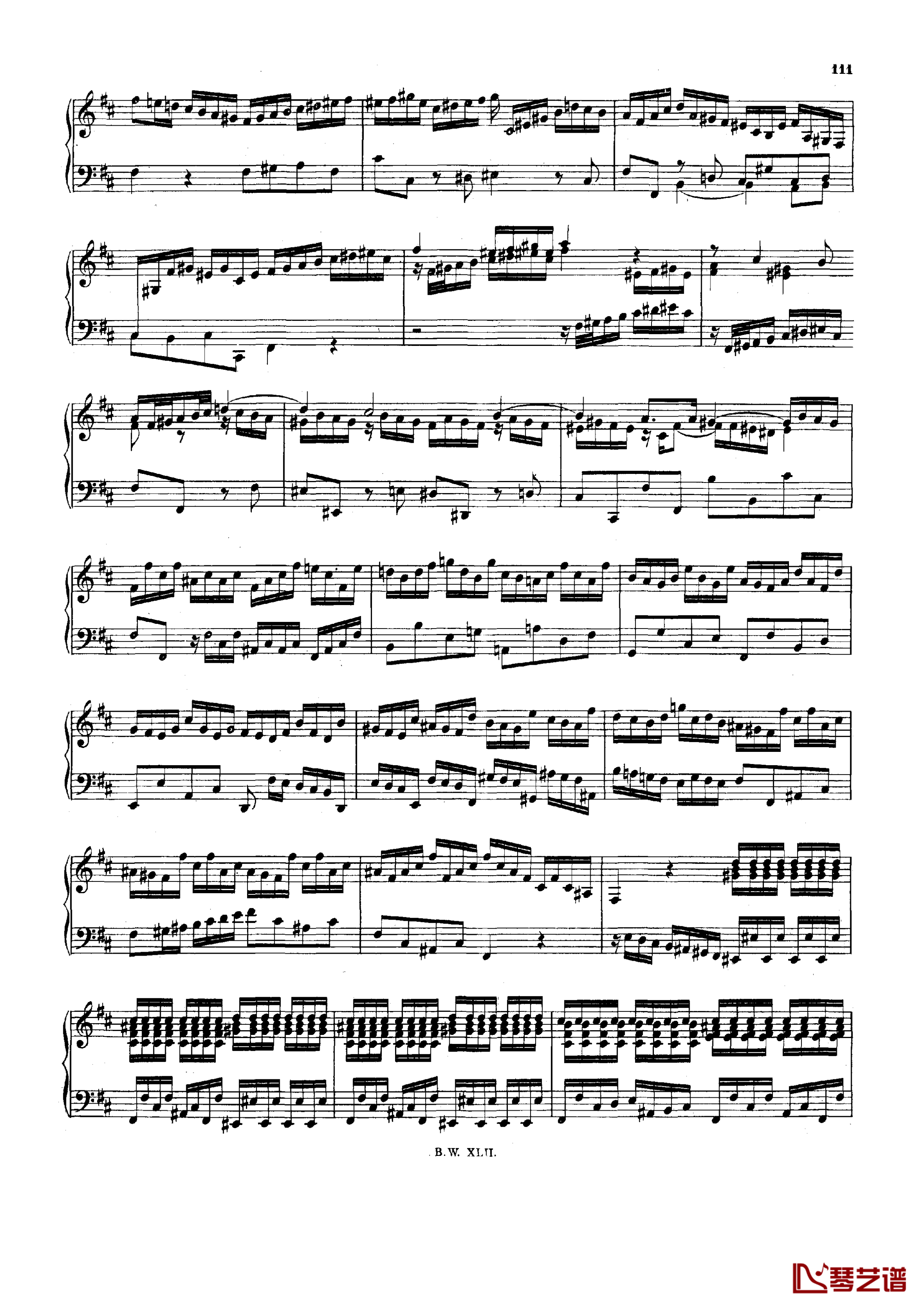 降B小调协奏曲钢琴谱-巴赫4