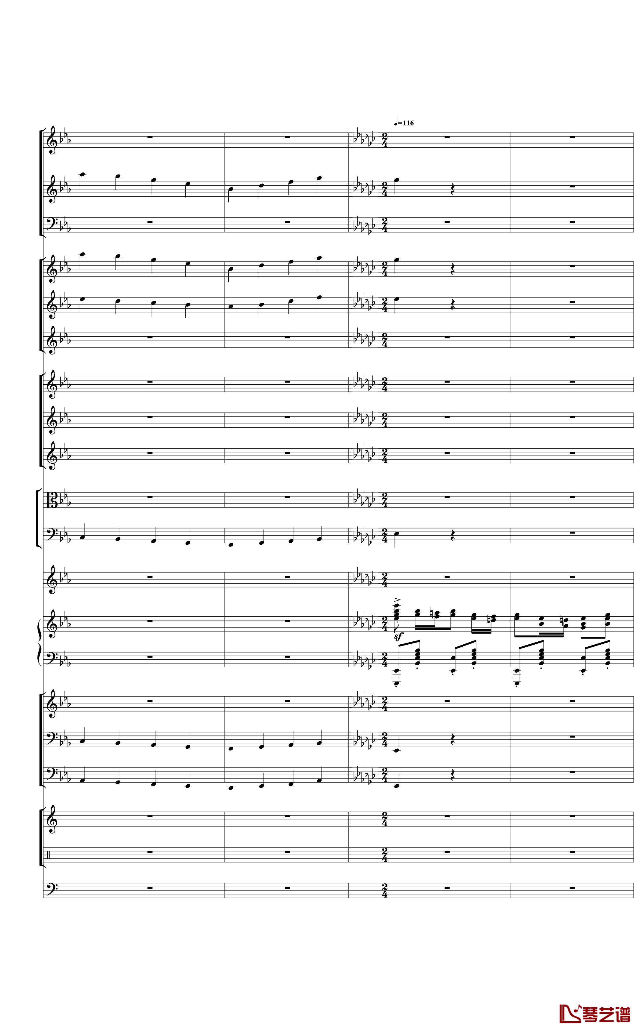 Piano Concerto No.3 in E Flat minor,I钢琴谱-热情而辉煌28