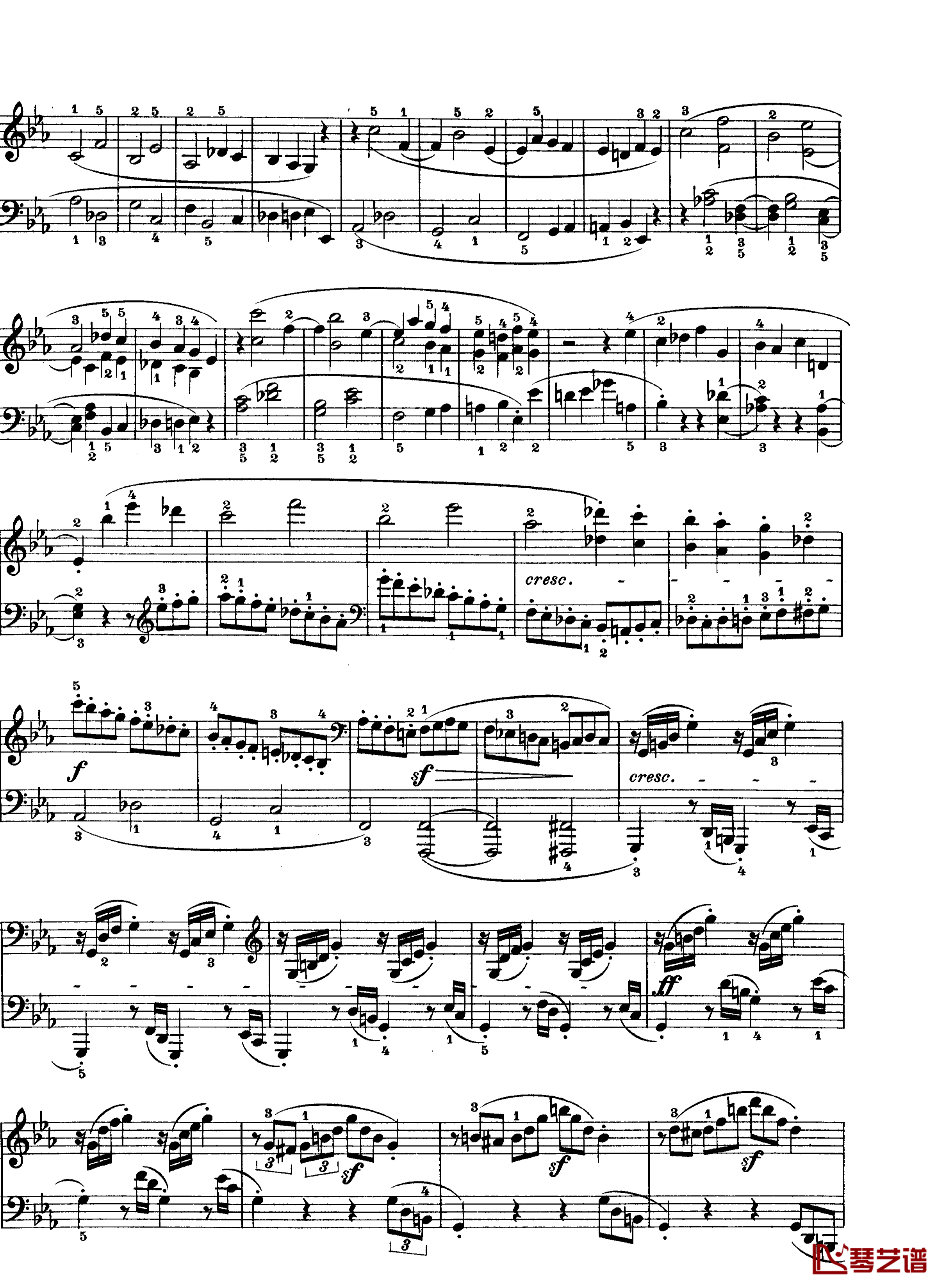 C小调第八琴奏鸣曲钢琴谱-悲怆-贝多芬-beethoven15