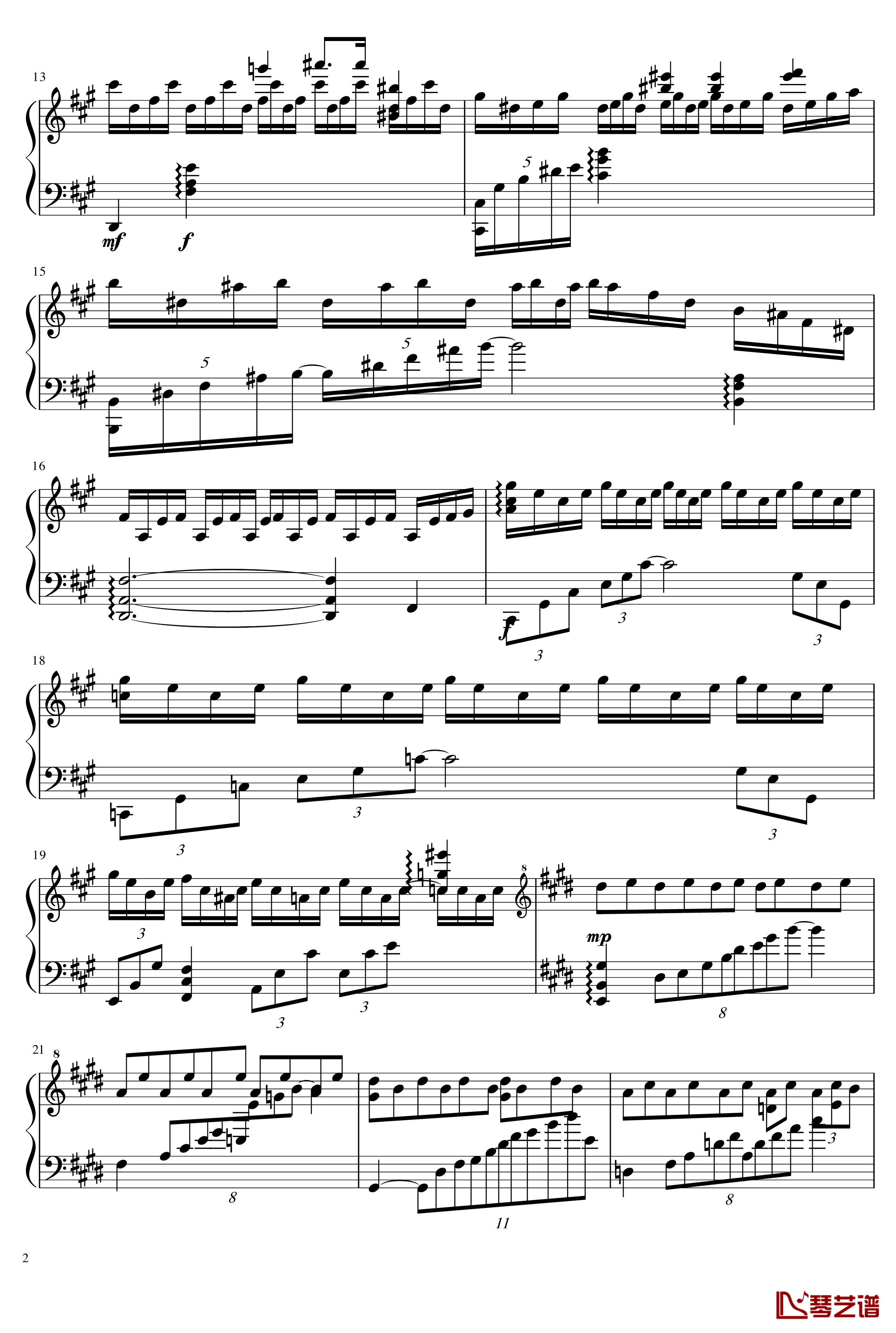 无限遐想钢琴谱-天籁传声2