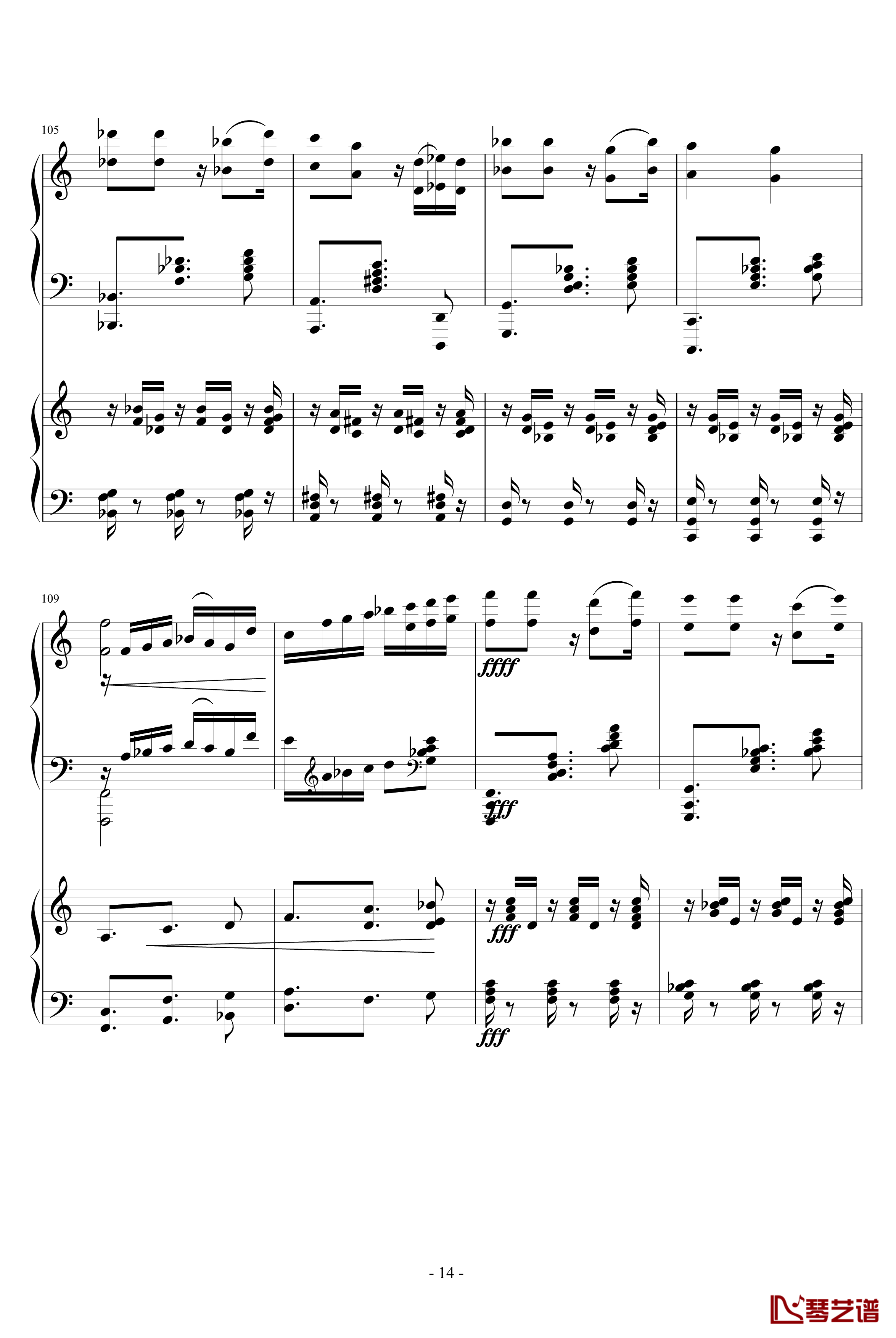 爵士双钢琴奏鸣曲第三乐章钢琴谱-米约14