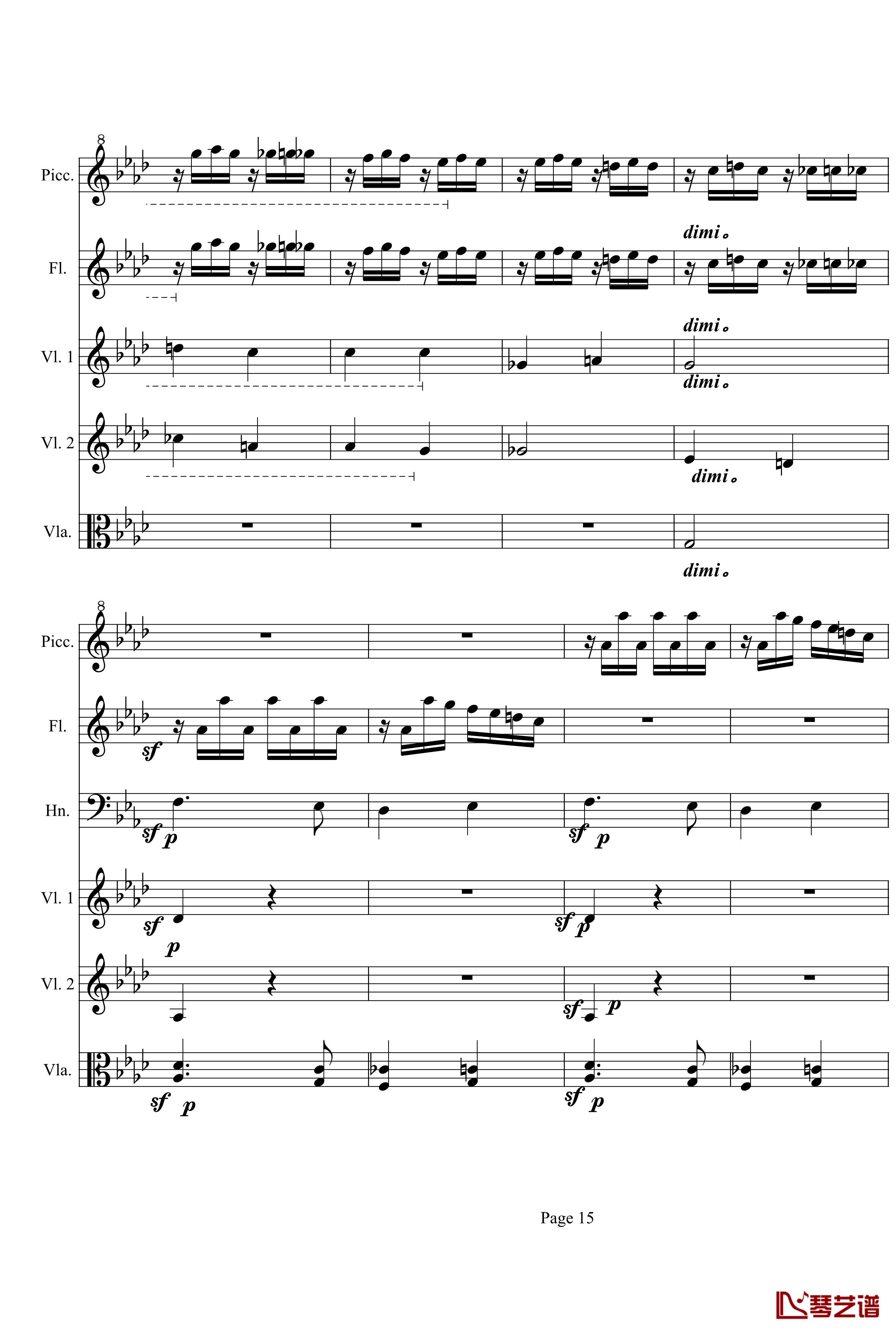 奏鸣曲之交响第23首Ⅲ钢琴谱--贝多芬-beethoven15