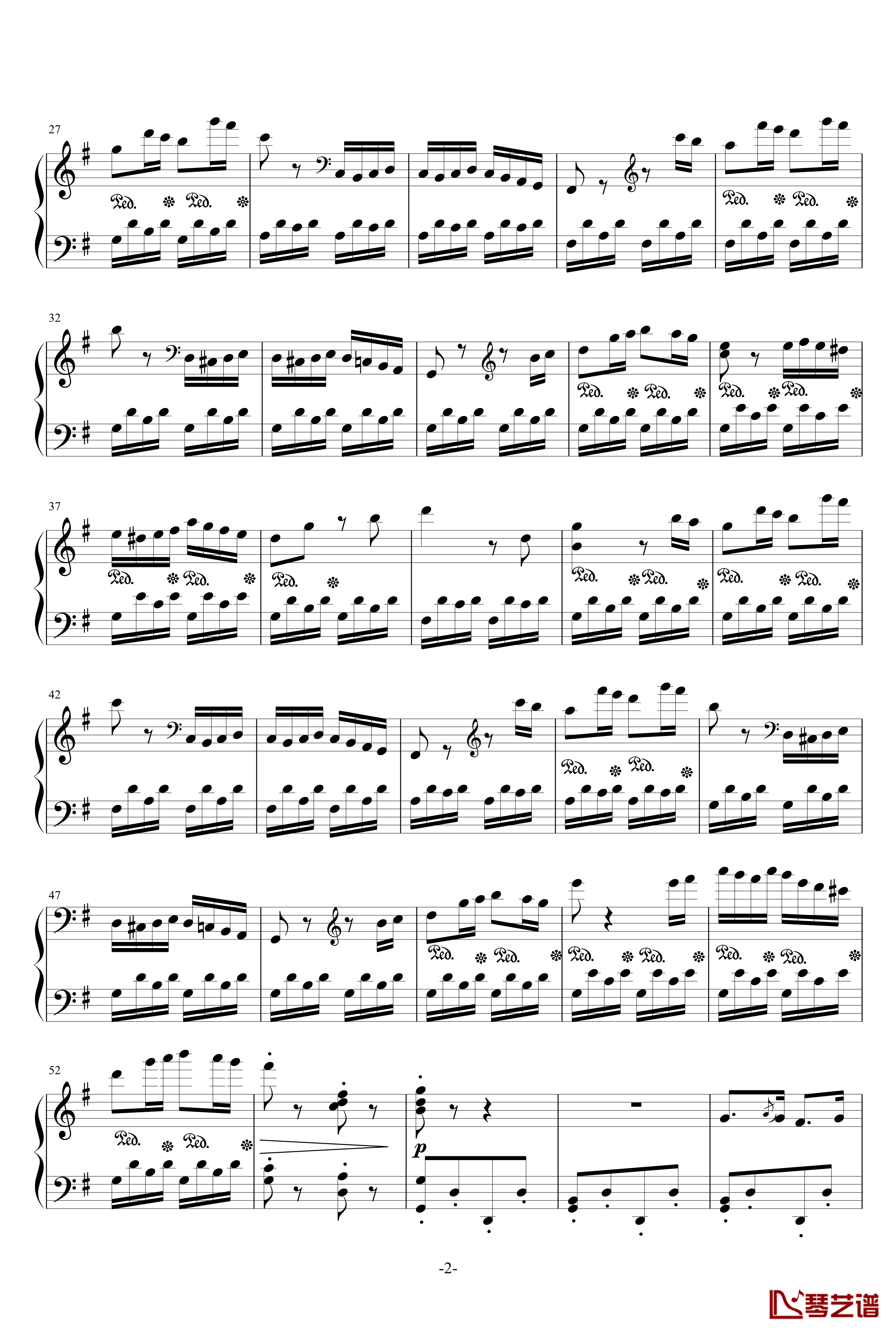 G大调奏鸣曲第一乐章钢琴谱-进行曲-NO.3-灵动无痕2