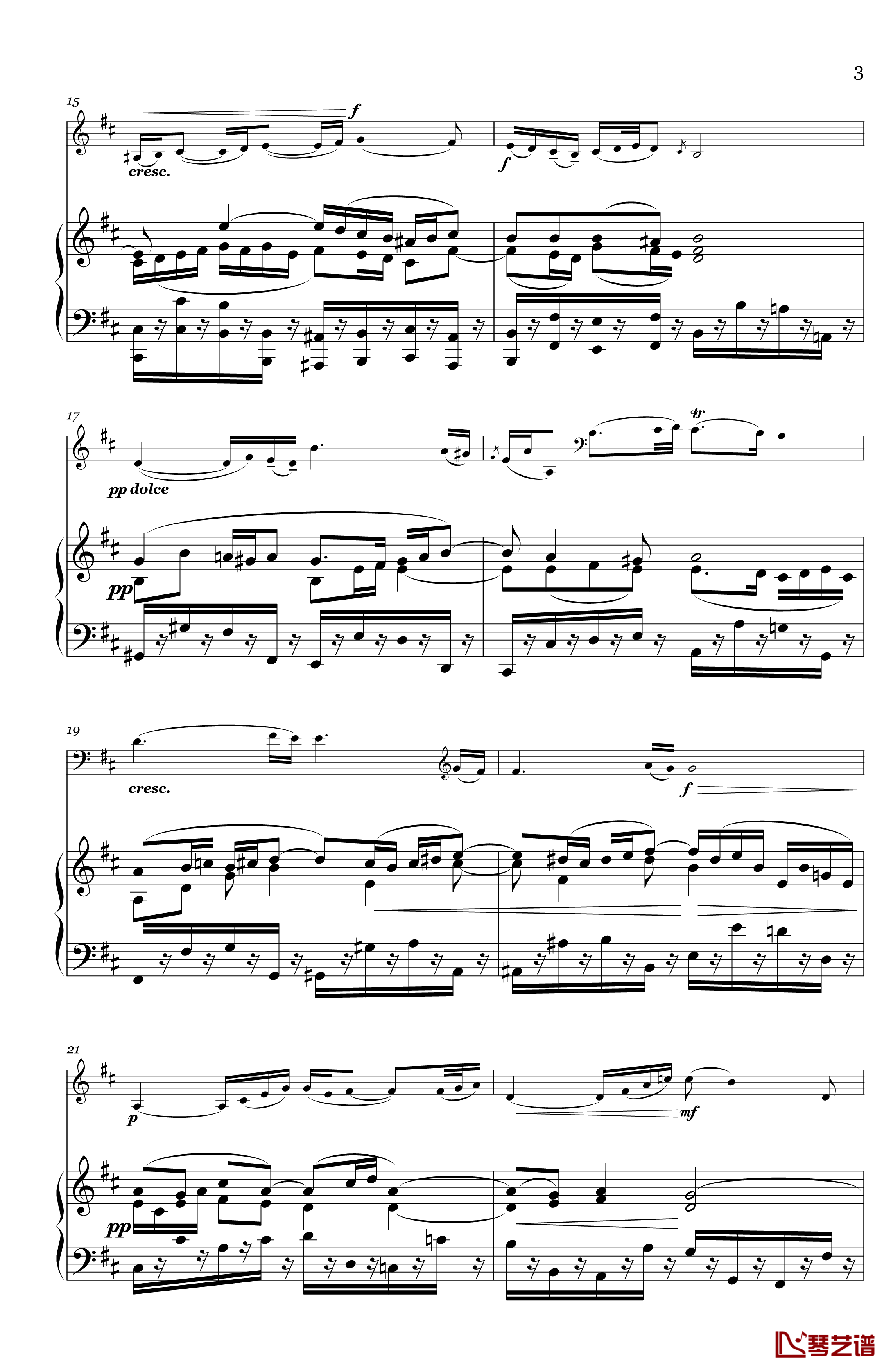 G弦之歌钢琴谱-巴赫-P.E.Bach3