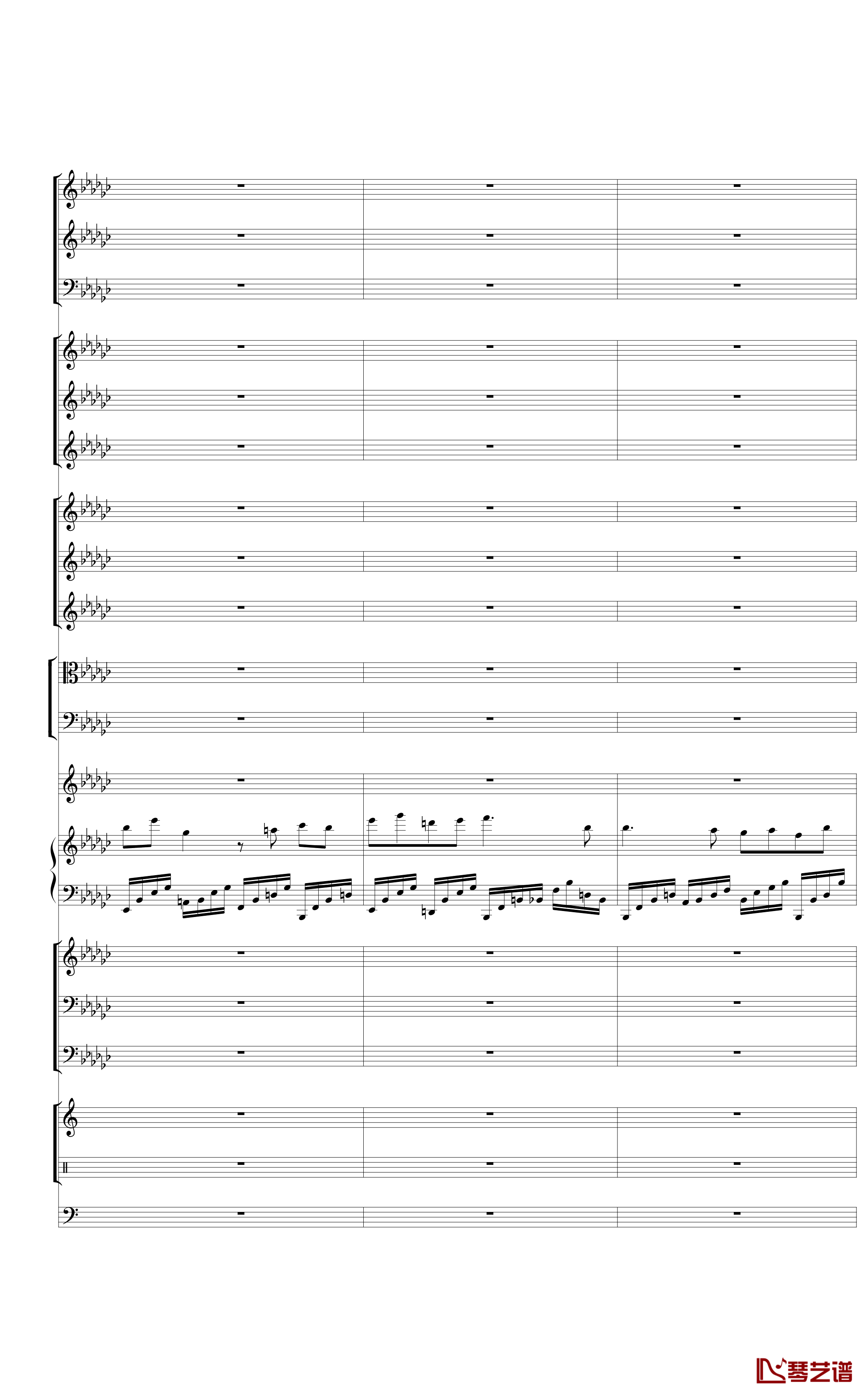 Piano Concerto No.3 in E Flat minor,I钢琴谱-热情而辉煌36