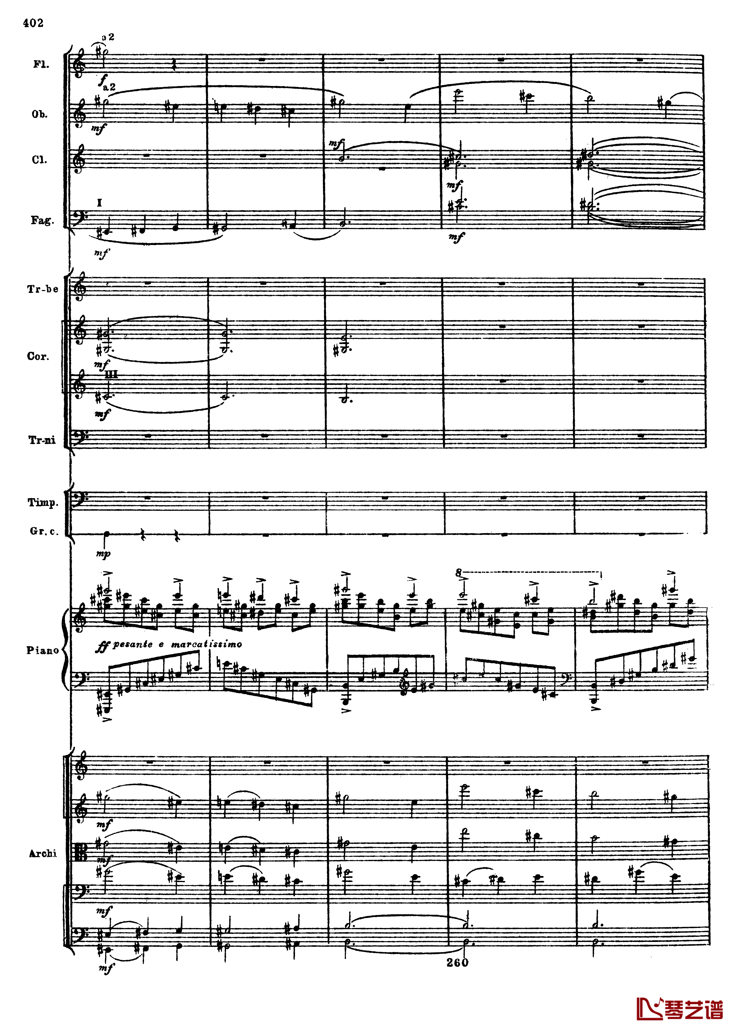 普罗科菲耶夫第三钢琴协奏曲钢琴谱-总谱-普罗科非耶夫134