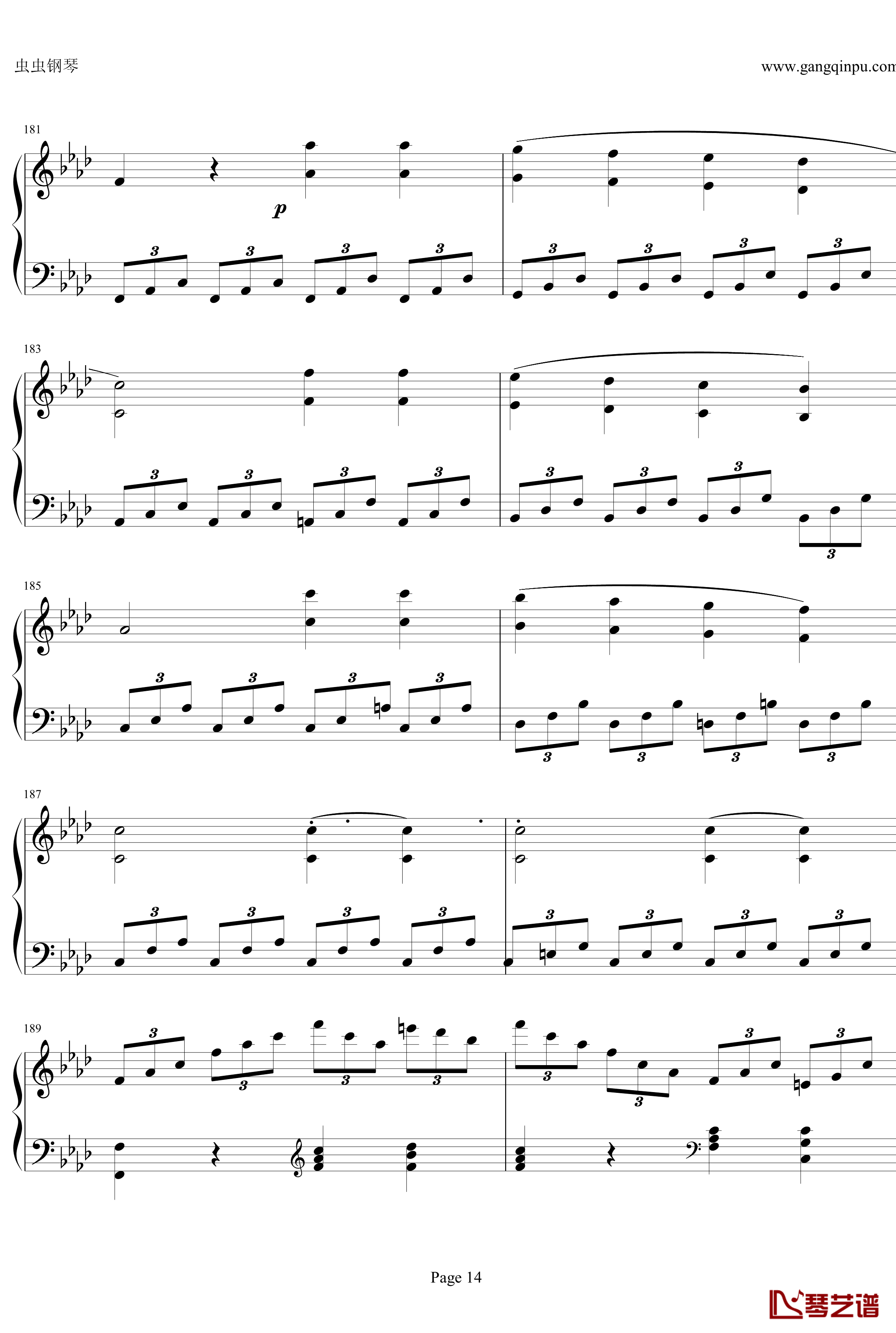 贝多芬第一钢琴奏鸣曲钢琴谱-作品2，第一号-贝多芬-beethoven14